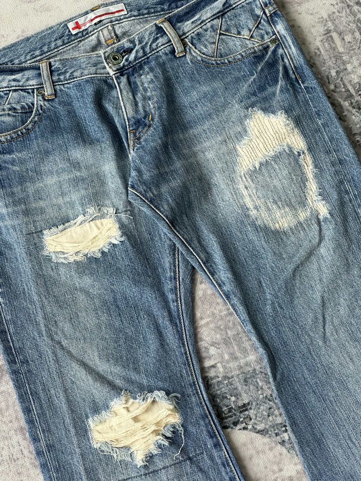 Japanese Brand × Tornado Mart × Vintage Vintage Geneose Super Flared Distressed Denim / GOA Style Size US 37 - 4 Thumbnail
