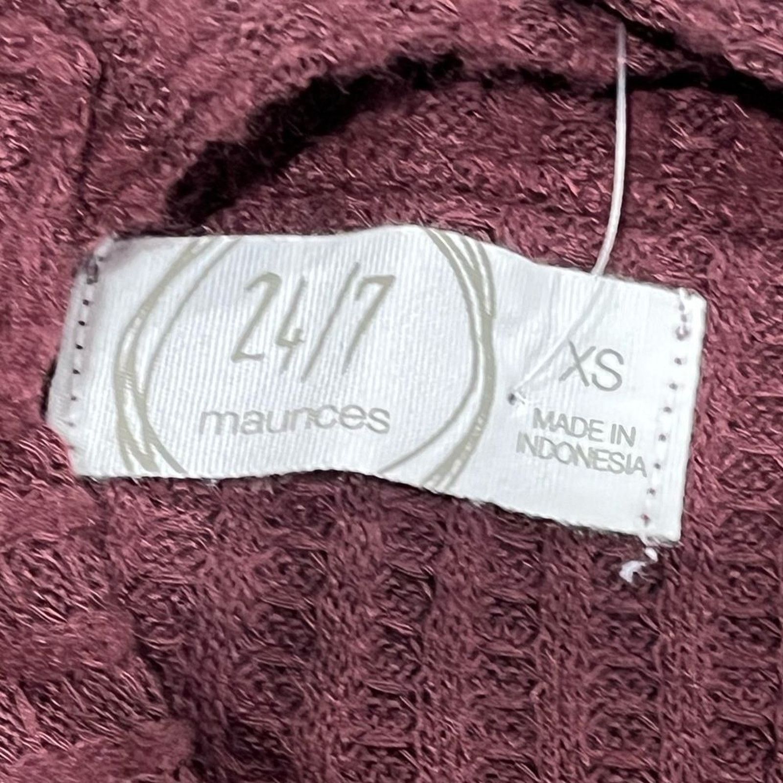 Vintage NWT 24/7 Maurices Thermal Tee Strappy Neck Waffle Knit XS Size XS / US 0-2 / IT 36-38 - 3 Thumbnail