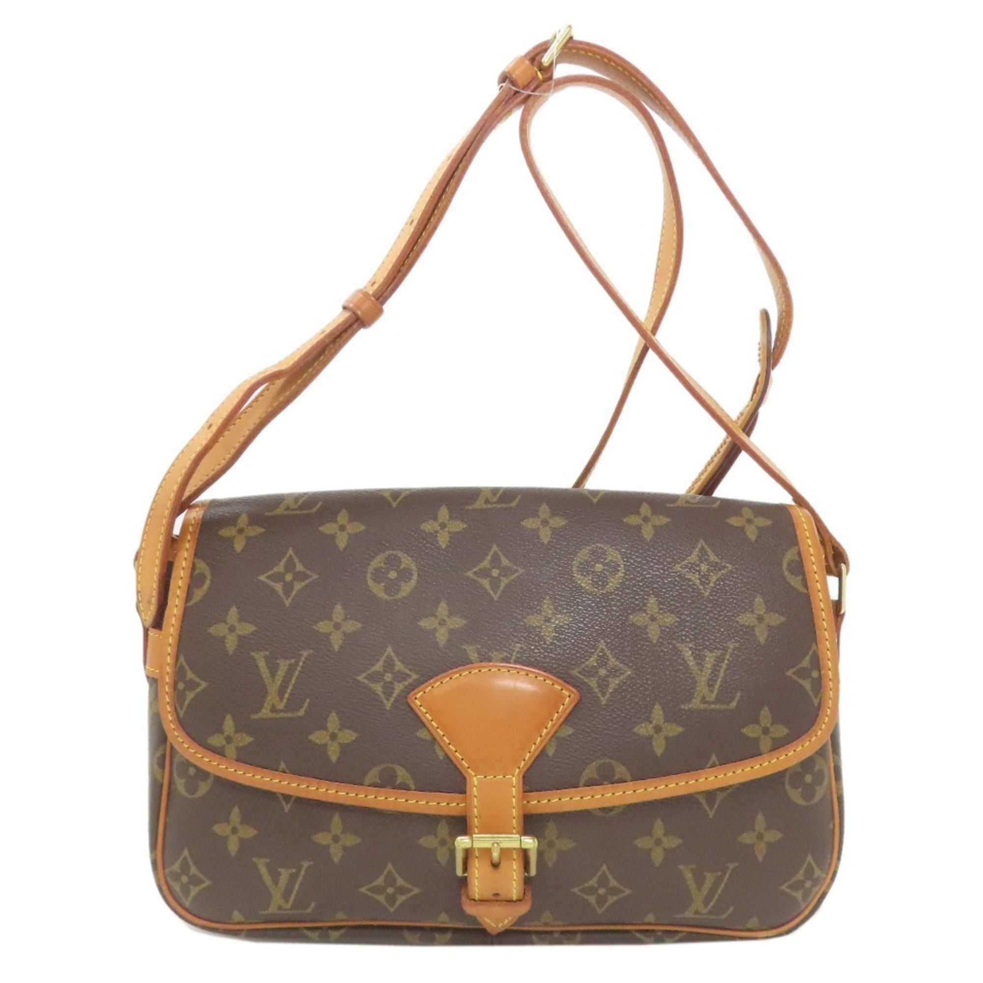 Louis Vuitton M42250 Sologne Shoulder Bag, Monogram Canvas, Women's Louis Vuitton in Brown