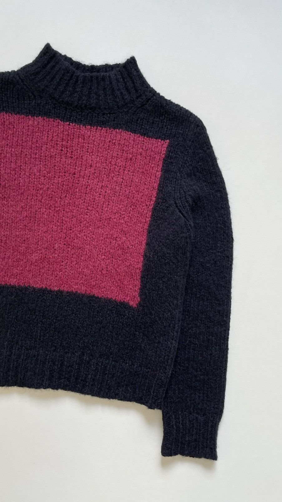 Dries Van Noten Cropped ‘Modular Panel’ Alpaca Sweater Size US M / EU 48-50 / 2 - 6 Thumbnail