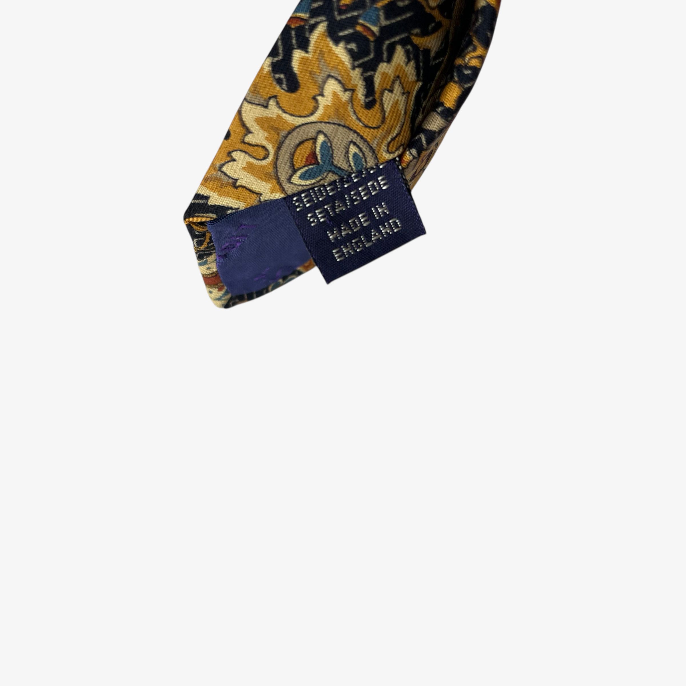 Liberty Vintage Y2K Liberty Abstract Floral And Bird Print Silk Tie Size ONE SIZE - 3 Thumbnail