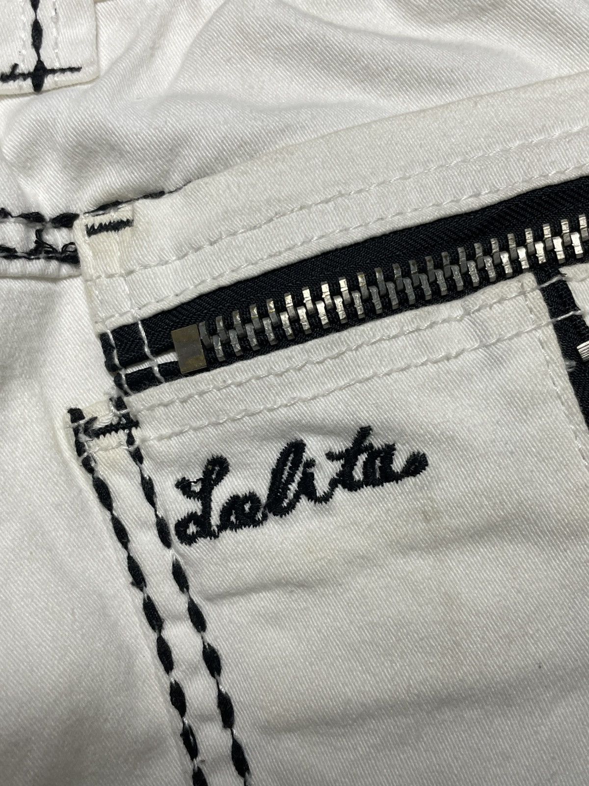 20471120 2000’s Lolita - Rear Zip Pocket Punk Style Pants Size US 32 / EU 48 - 15 Thumbnail