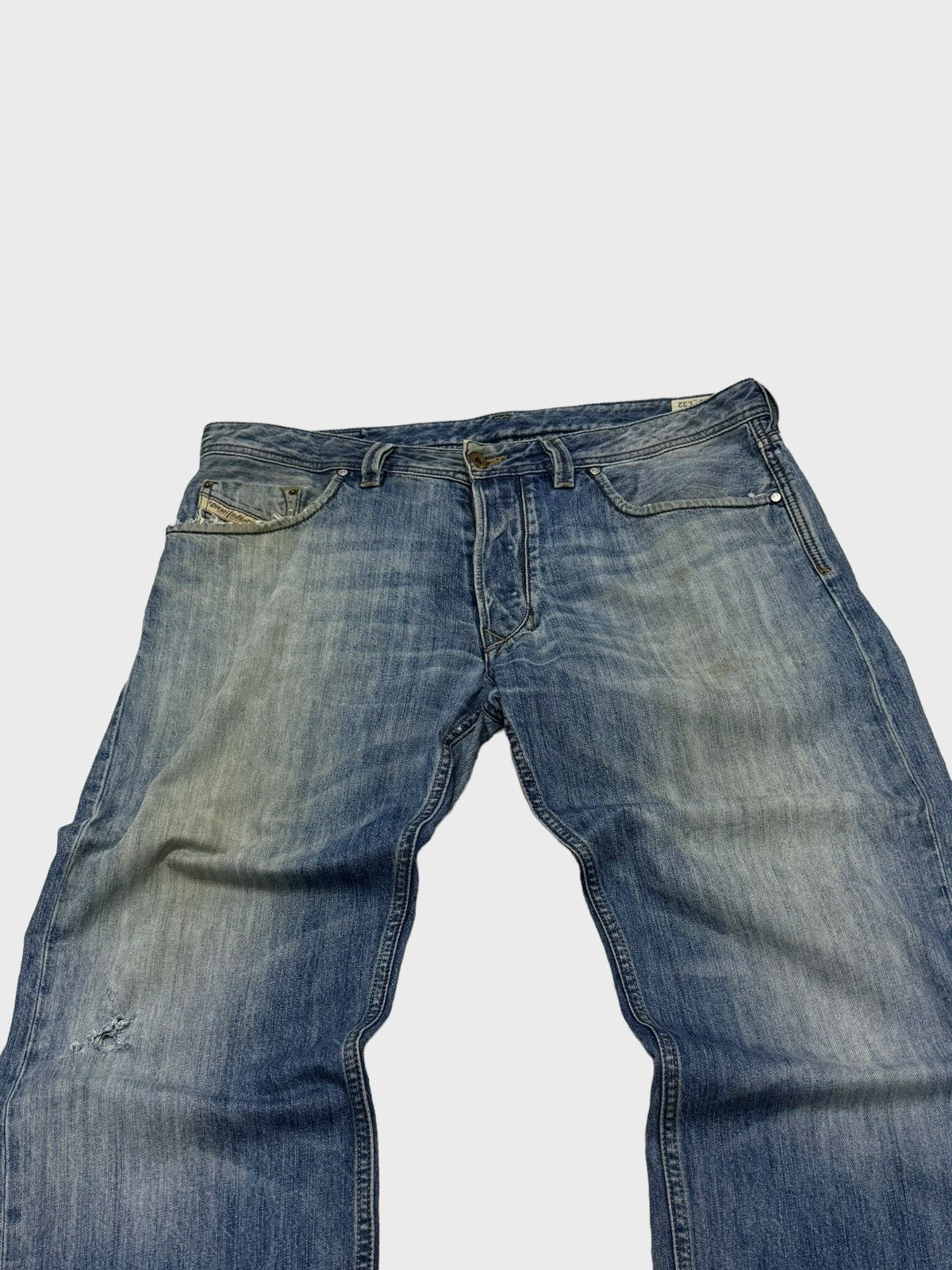 Japanese Brand × Vintage Vintage Distressed Diesel Industry Thrashed Jeans Size US 36 / EU 52 - 3 Thumbnail