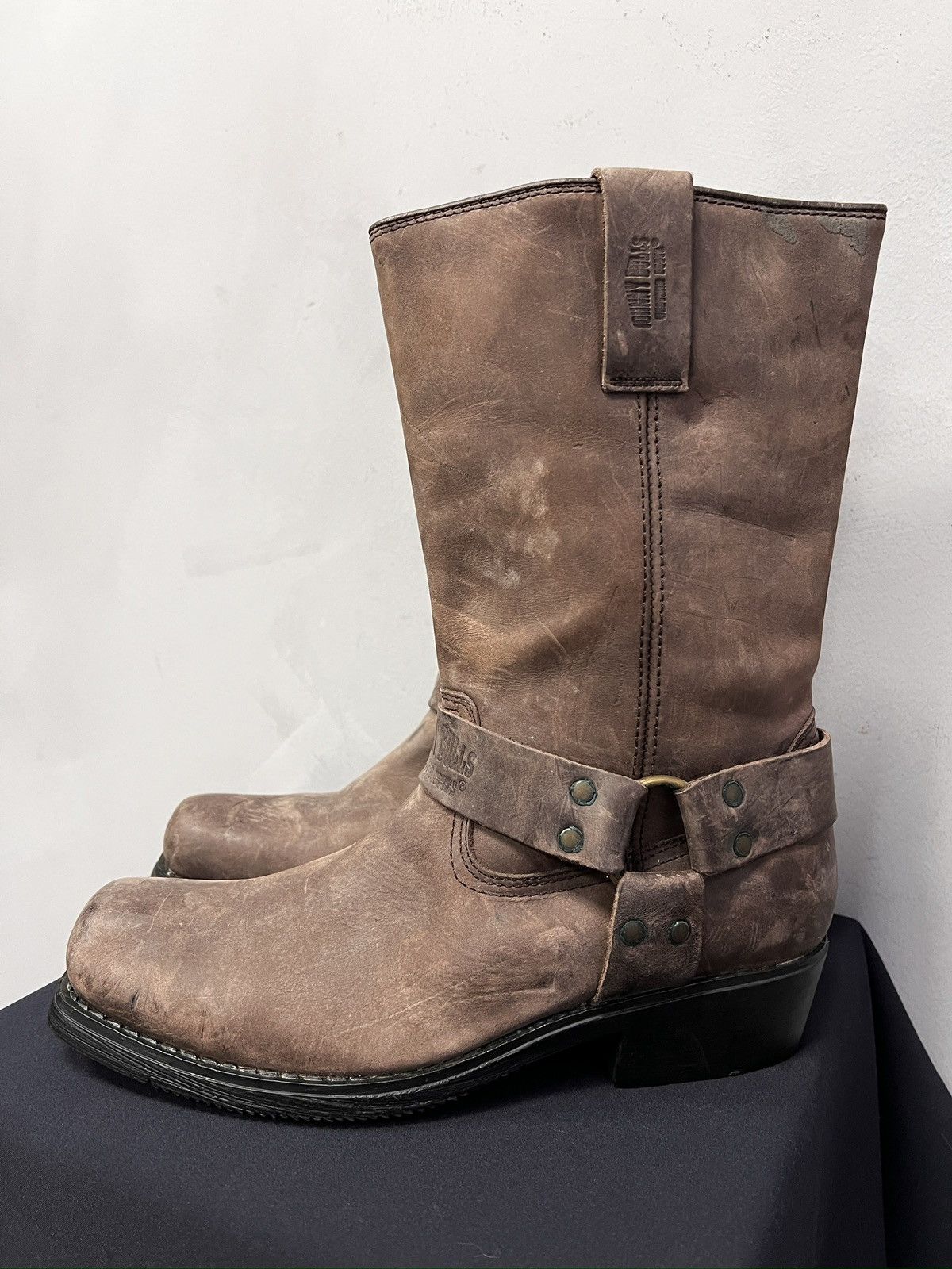 Western Rise Western 90s archive leather vintage guidi style boots Size US 11 / EU 44 - 6 Thumbnail
