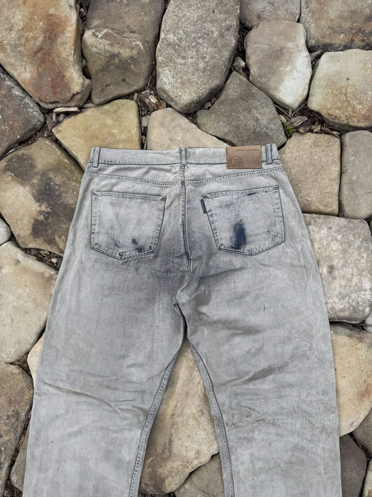 Vintage Vintage Rene Lezard Velour Y2k Distressed Pants Size US 36 / EU 52 - 2 Thumbnail