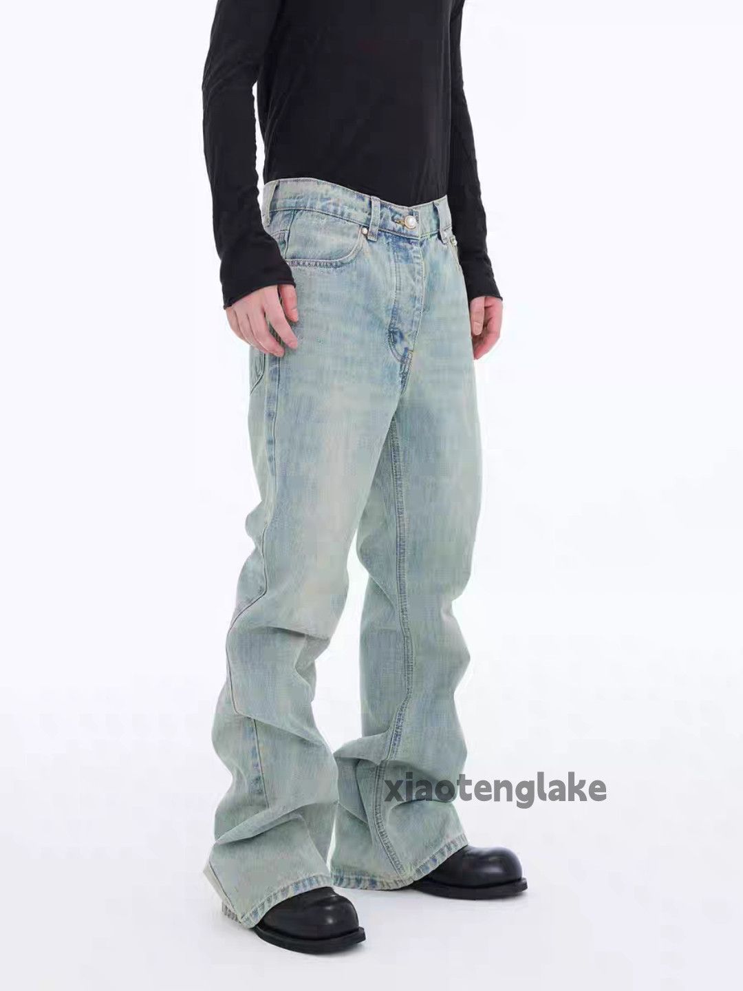 Jean ltx vintage washed faded skate hiphop yuppie bootcut jeans Size US 32 / EU 48 - 3 Thumbnail