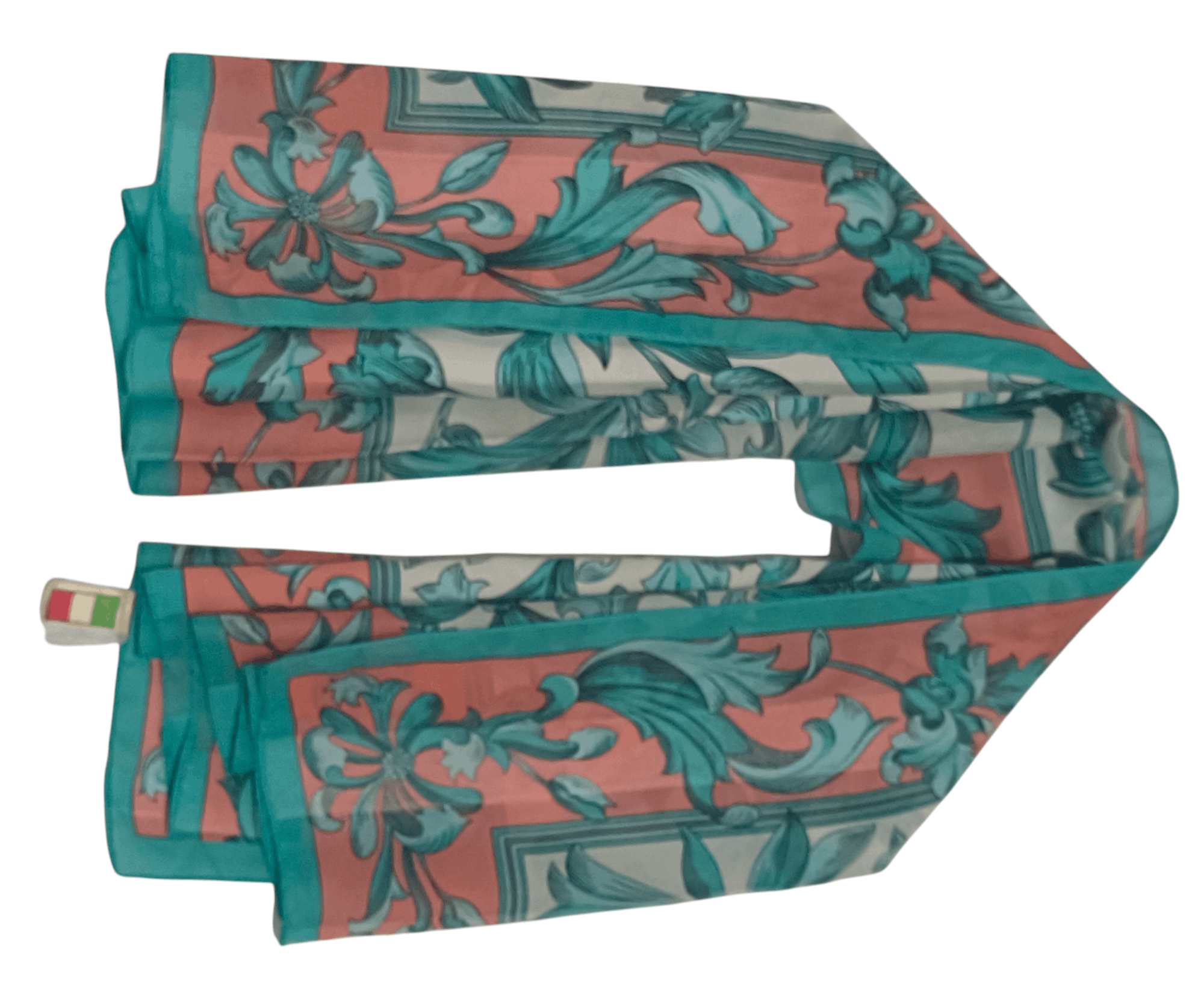 Vintage Foulard Floral Scarf-A hidden treasure of Italy Size ONE SIZE - 4 Thumbnail