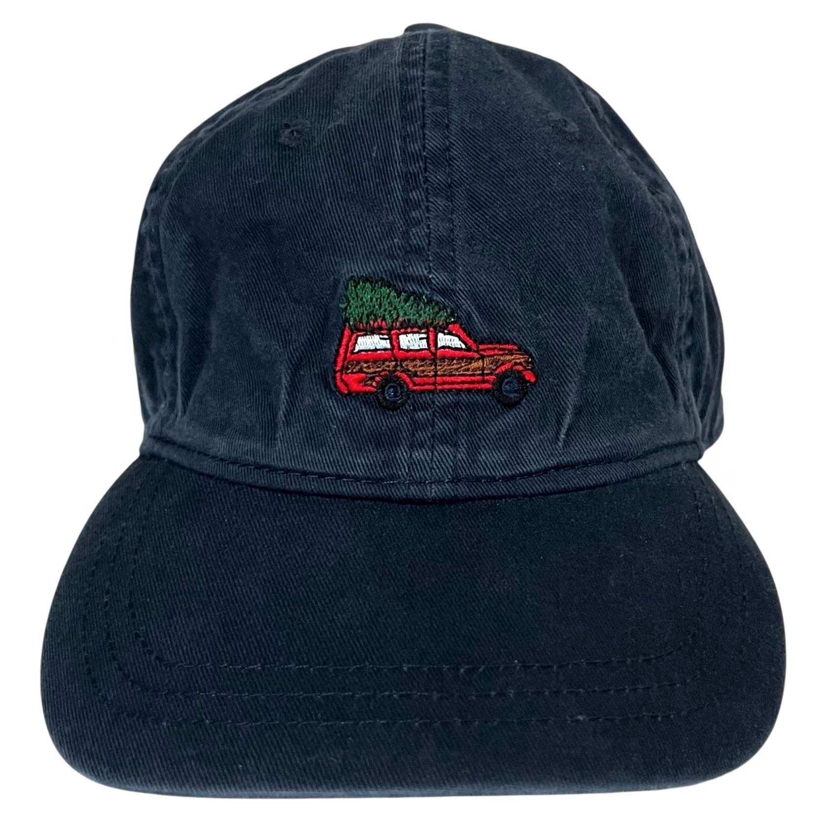 J.Crew J.Crew Embroidered Hat Logo Christmas Tree Truck Blue Adjustable Baseball Dad Unisex Adults Size ONE SIZE - 2 Thumbnail
