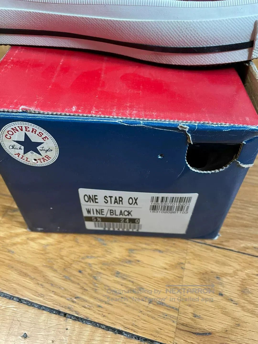 Nissan Converse One Star Ox Wine/Black Sneakers. Size US 5.5 / EU 38 - 4 Thumbnail