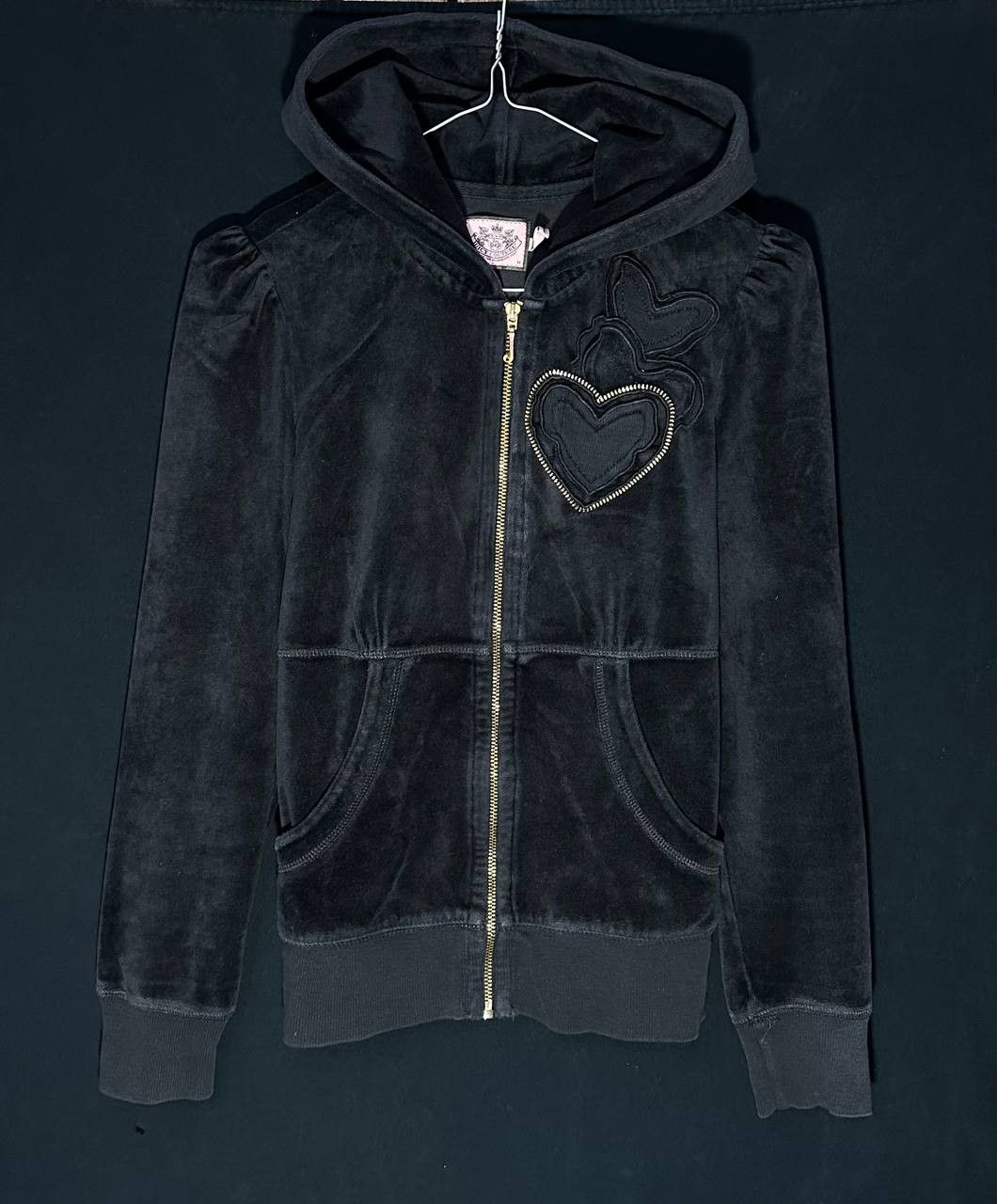 Juicy Couture Juicy Couture Heart Patch Zip Up Hoodie Velour Y2K 2000s vtg Size M / US 6-8 / IT 42-44 - 1 Thumbnail