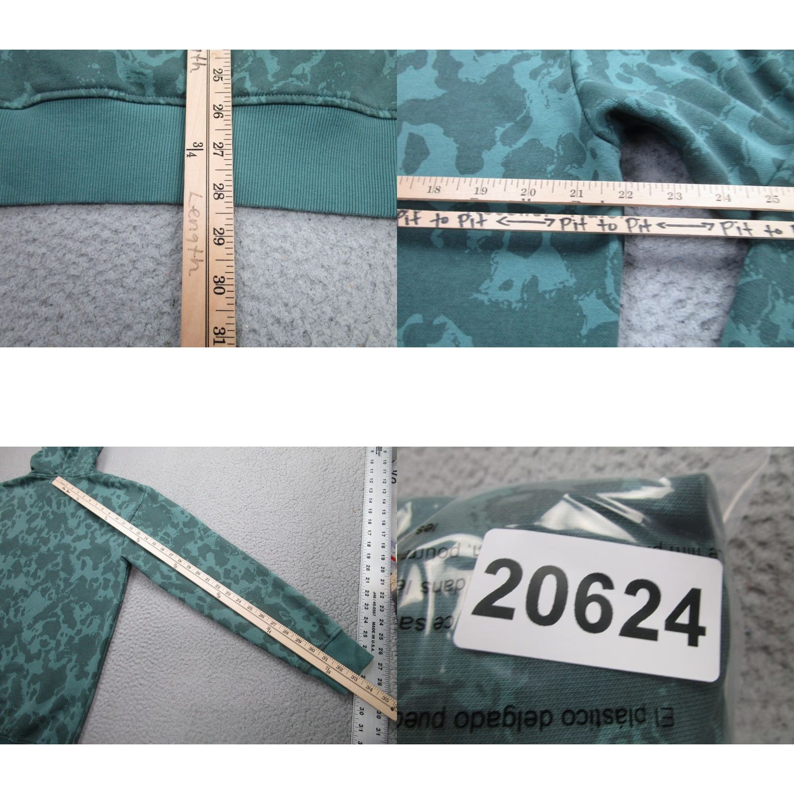 Gymshark Gymshark Hoodie Sweatshirt Mens Medium Green Camo Pullover Kangaroo Pocket Gym Size US M / EU 48-50 / 2 - 8 Thumbnail