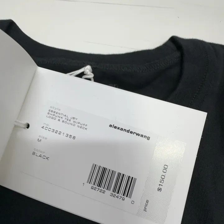 Alexander Wang Alexander Wang Black Logo Embroidered Short Sleeve Top - Size M / US 6-8 / IT 42-44 - 3 Thumbnail