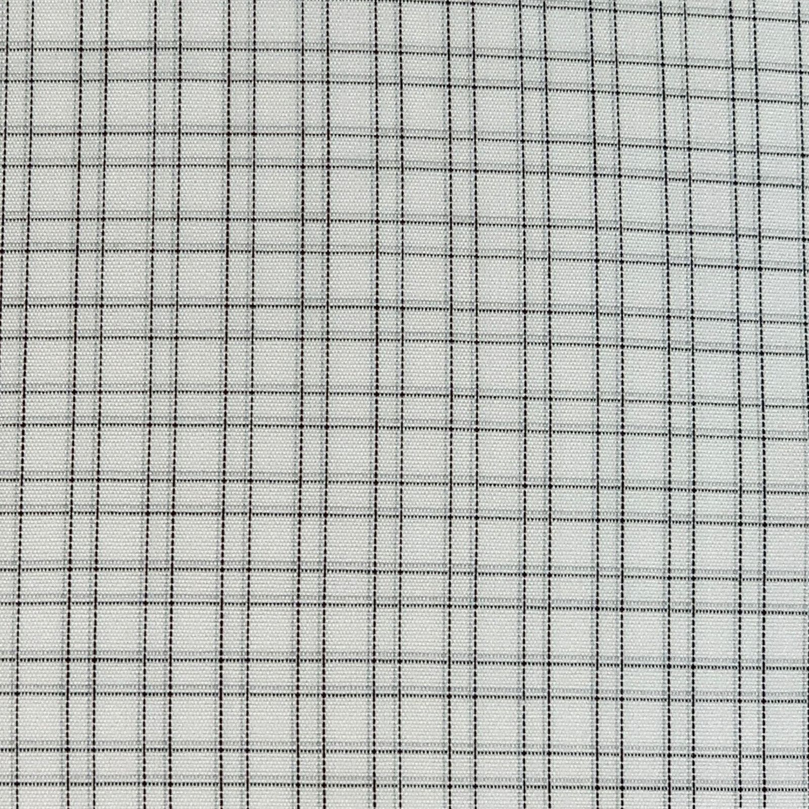 Isaia White Grey Checkered Cotton Spread Collar Long Sleeve Shirt Size US S / EU 44-46 / 1 - 2 Thumbnail