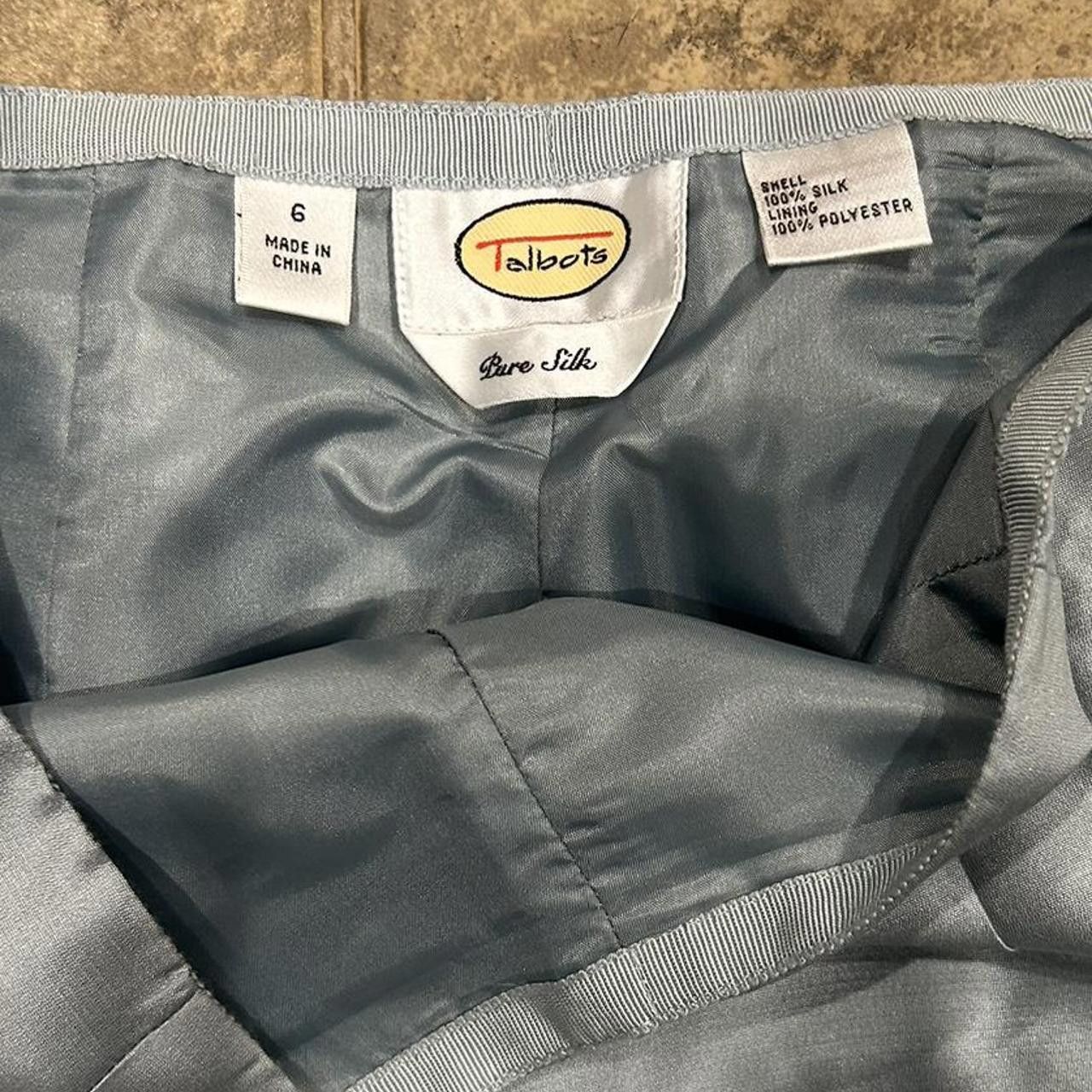 Designer Talbots Women's Silver and Grey Tailored-trouser Size 28" / US 6 / IT 42 - 2 Thumbnail