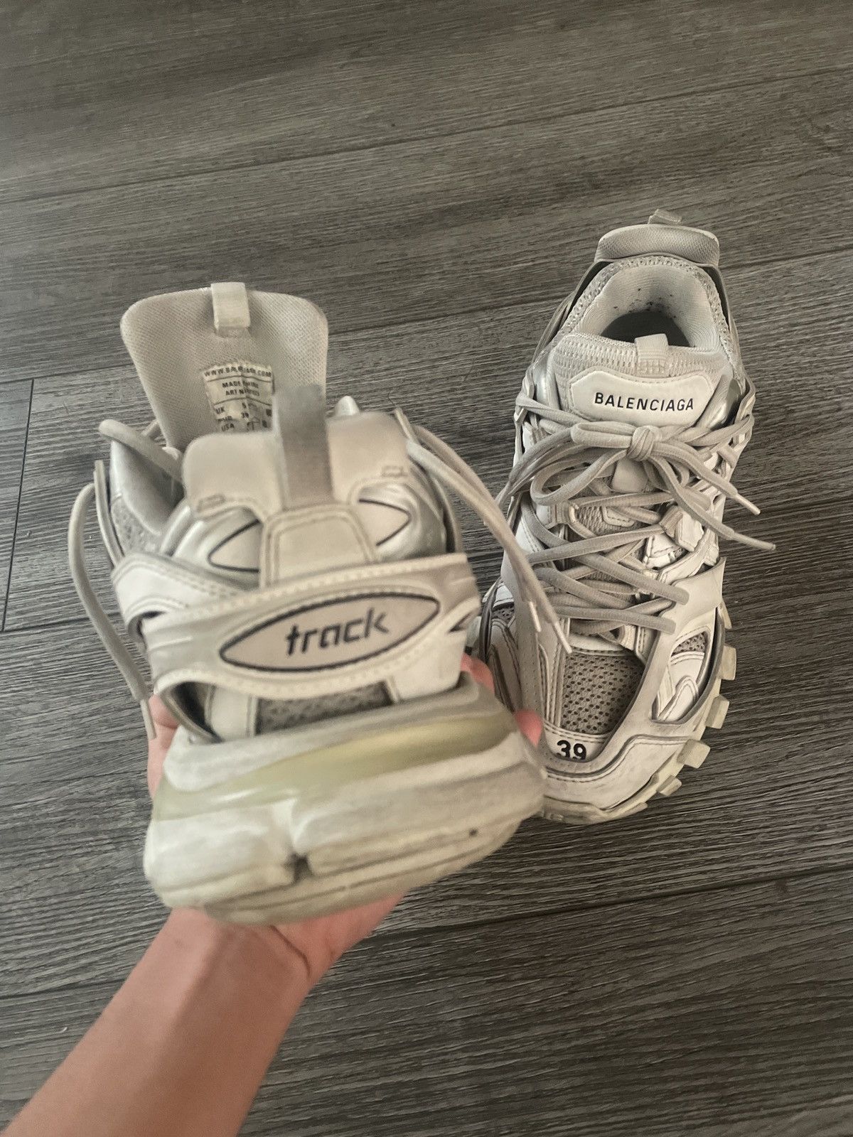 Balenciaga Balenciaga white tracks Size US 6 / EU 39 - 4 Thumbnail