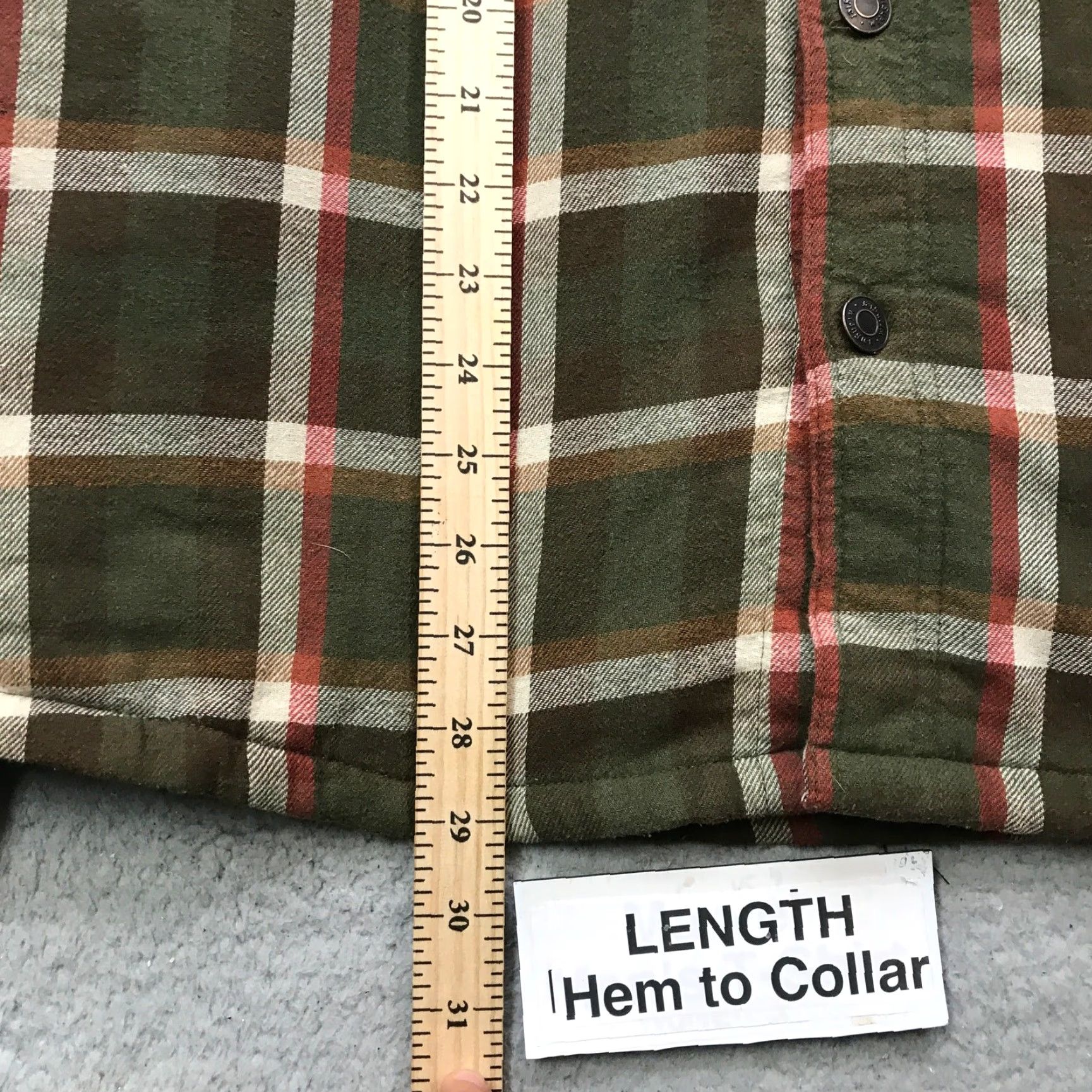 Wrangler Wrangler Button-Down Shirt Plaid Sherpa Lined Men M Casual Fall Winter Brown Green Red Size US M / EU 48-50 / 2 - 7 Thumbnail