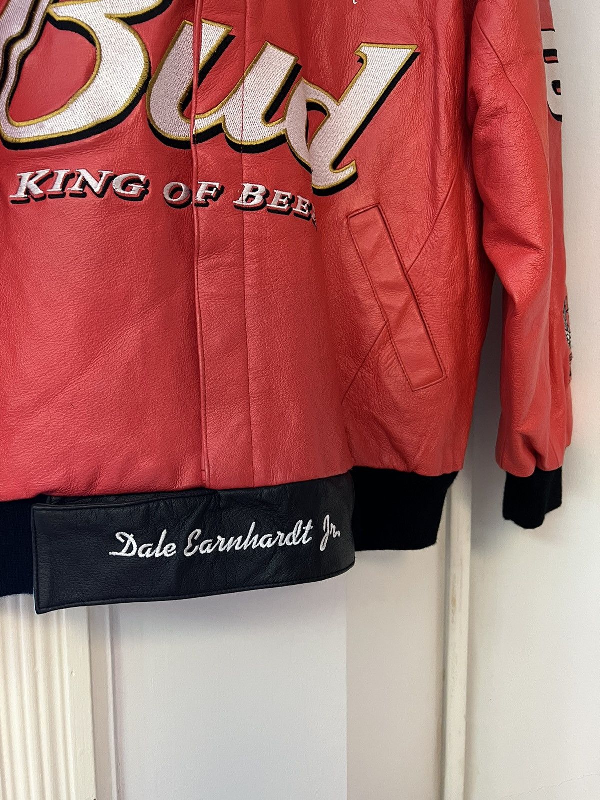 NASCAR × Vintage 1999 Jeff Hamilton Dale Earnhardt JR Leather Jacket Size US XL / EU 56 / 4 - 5 Thumbnail