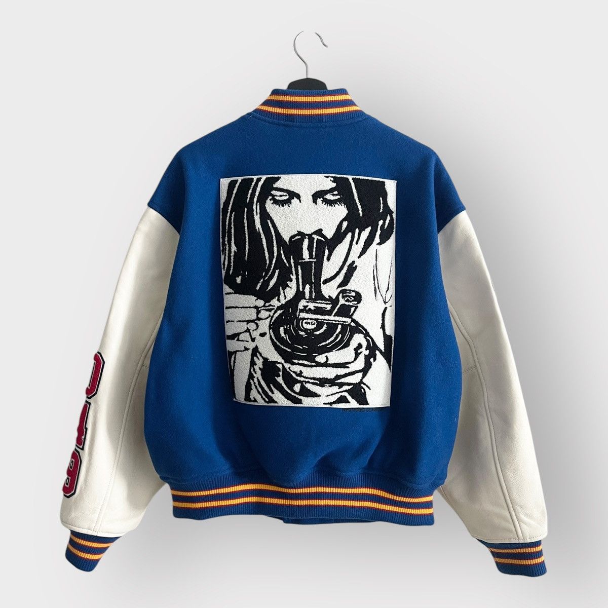 Hysteric Glamour × Supreme RARE! 2024 Supreme x Hysteric Glamour Smoke Varsity Jacket Size US M / EU 48-50 / 2 - 2 Thumbnail