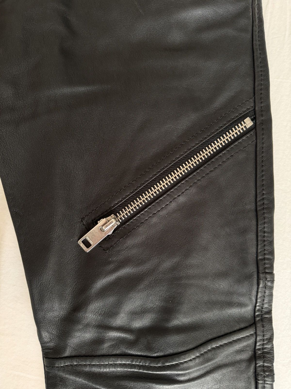 Diesel DIESEL Black Leather Pants Size US 31 - 4 Thumbnail