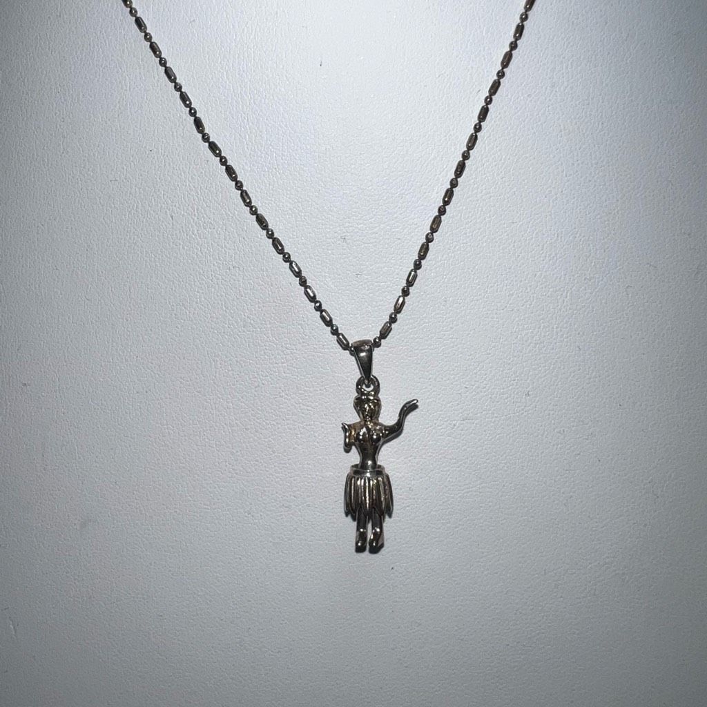 Vintage Sterling Silver Vintage Moveable Hula Dancing Charm and Ster Size ONE SIZE - 1 Thumbnail