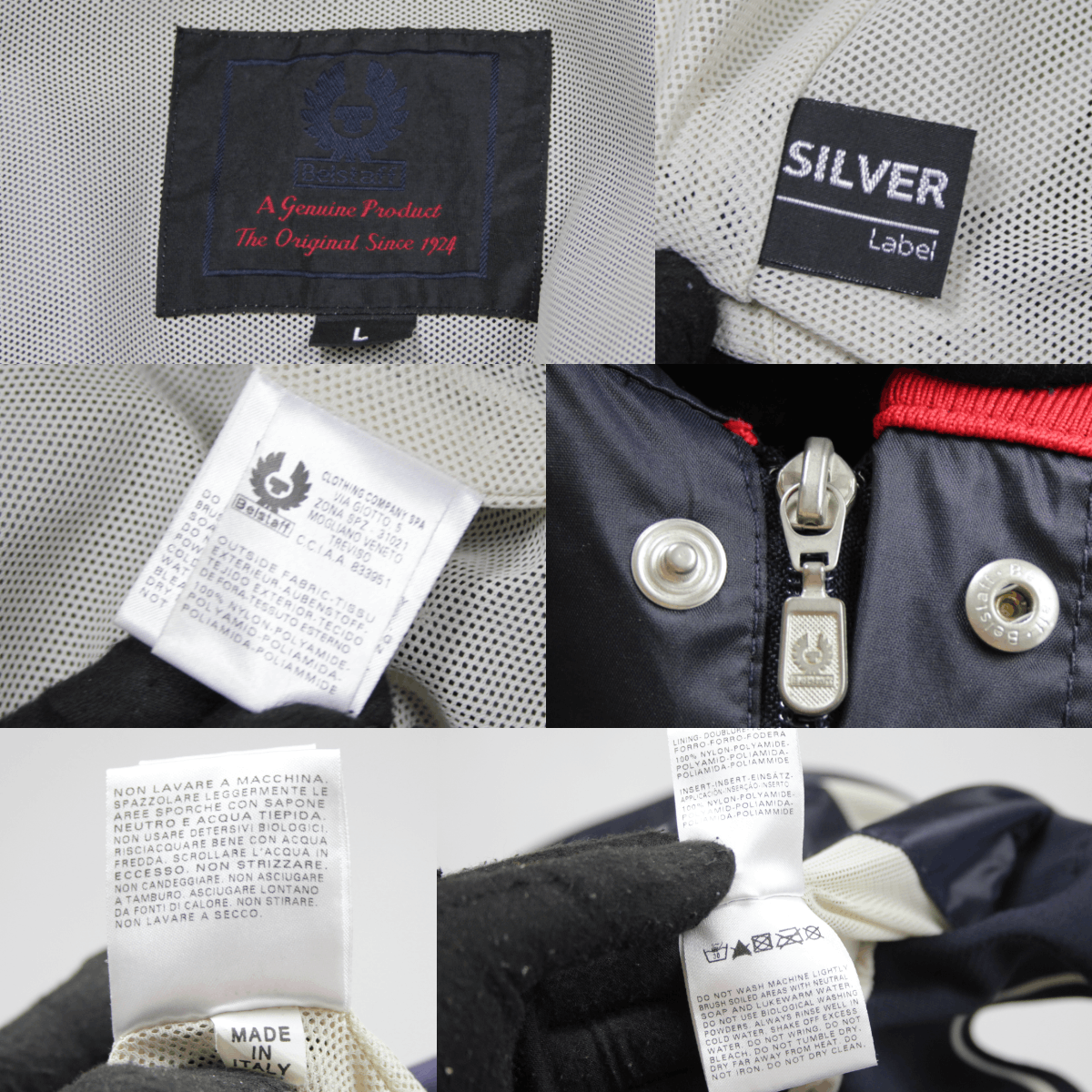 Belstaff Logo Silver Label Nylon Bomber Jacket Size US L / EU 52-54 / 3 - 12 Thumbnail