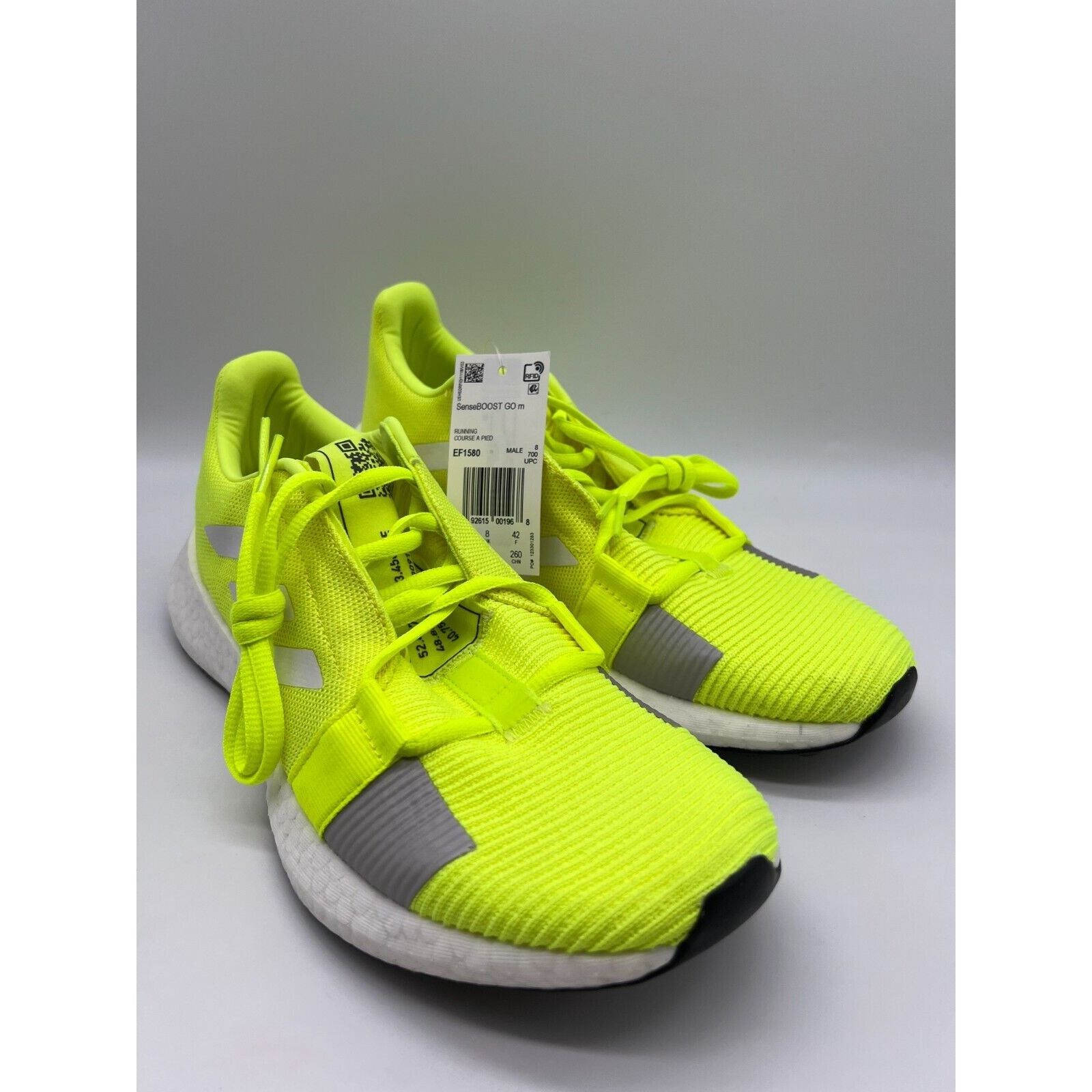 adidas Men Senseboost GO Neon/Yellow Sneakers EF1580 Sz 8.5 display picture 2