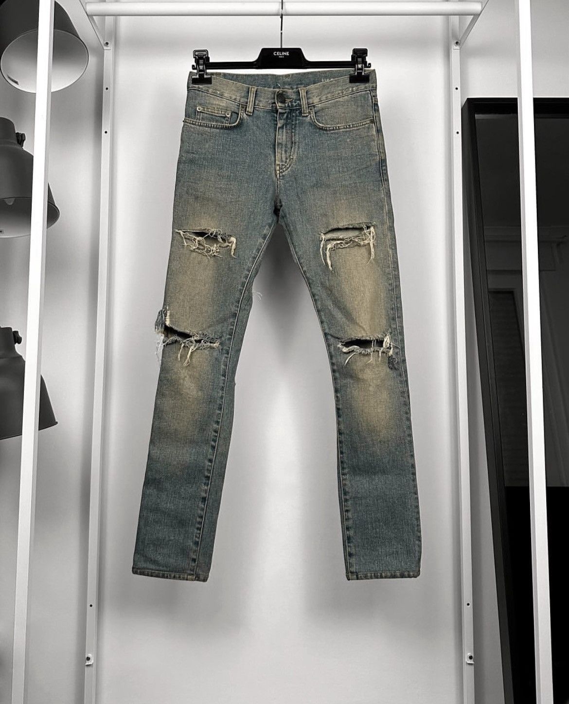 Saint Laurent Crash Denim | Grailed