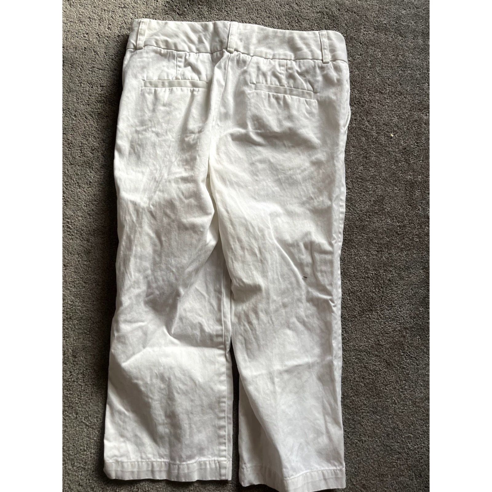 Tommy Hilfiger Tommy Hilfiger Women's Cropped Pants Size 6 White Mid Rise Casual Tapered Beach Bohemian Size 28" / US 6 / IT 42 - 3 Thumbnail