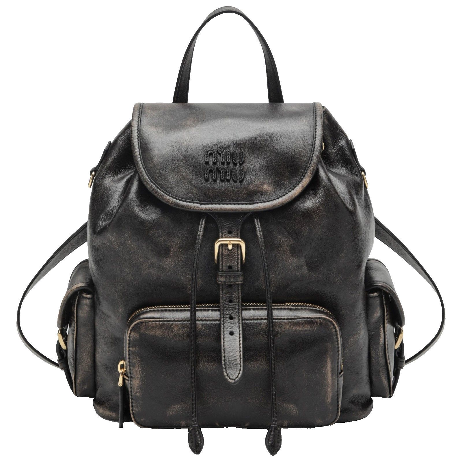 Miu Miu MIU MIU $4000 Coffee Lambskin Leather Backpack New & Authent Size ONE SIZE - 1 Thumbnail