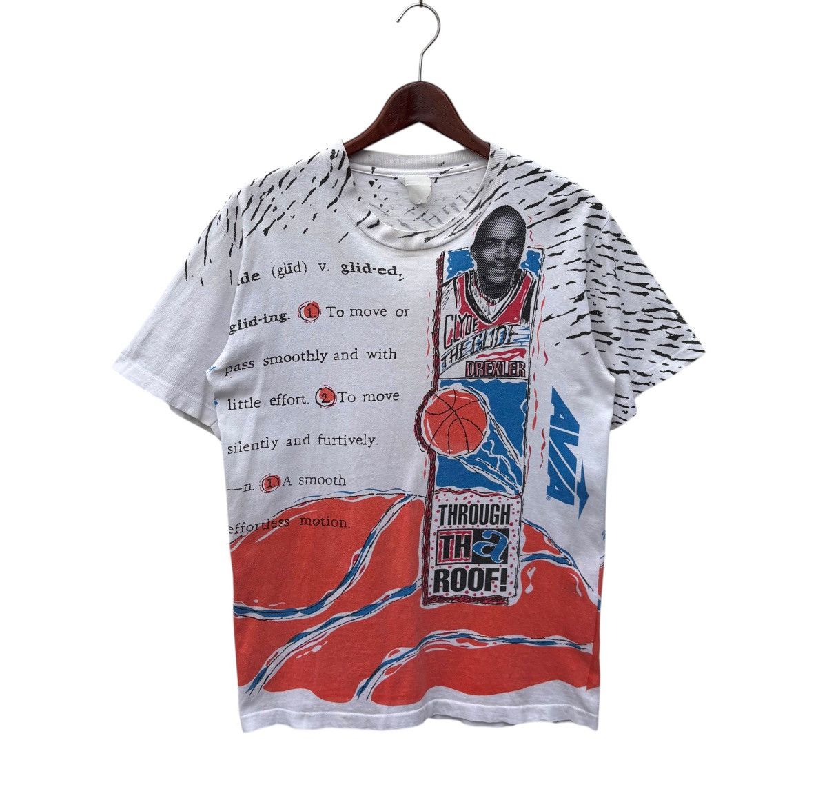 NBA Vintage Clyde Drexler NBA All Over Print Graphic Shirt Size US S / EU 44-46 / 1 - 1 Thumbnail