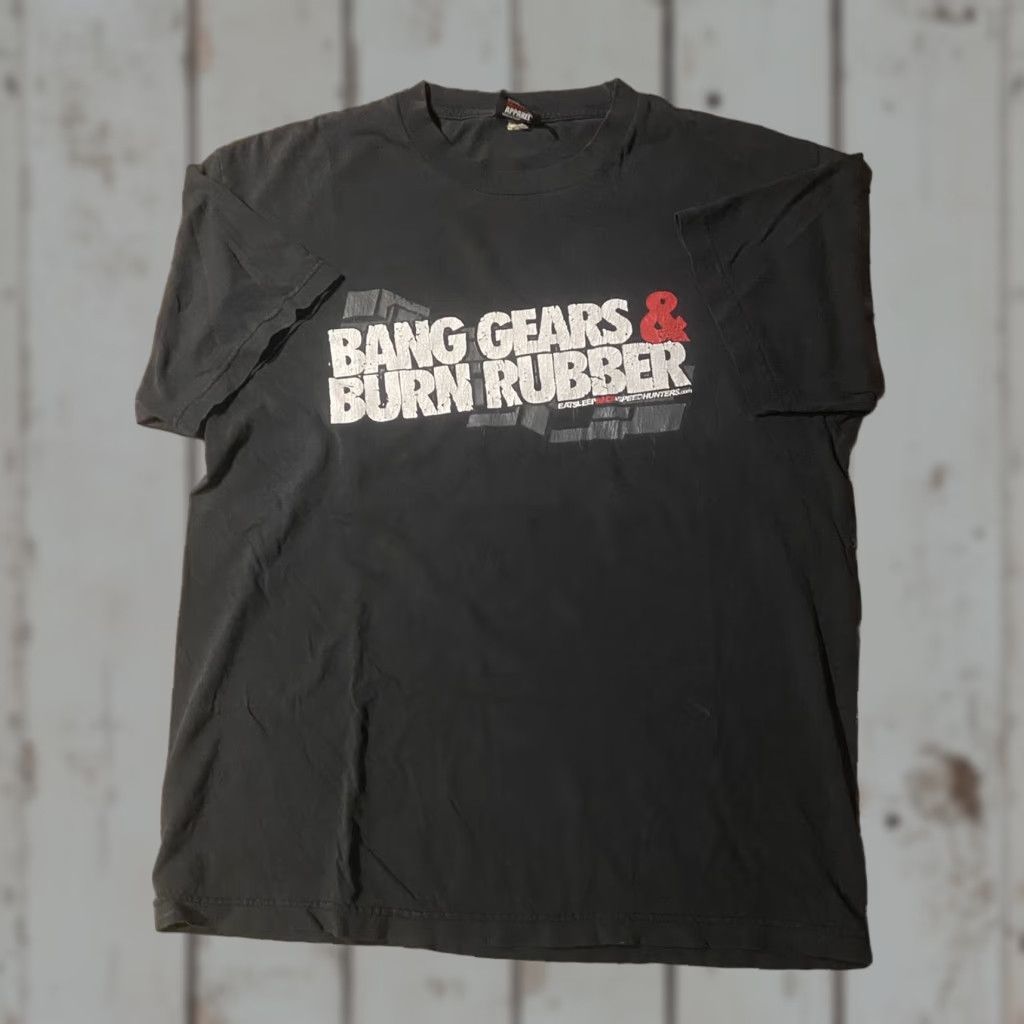 Vintage VINTAGE Mens Large Bang Gears Burn Rubber T-shirt Black Short Sleeve Eat Sleep Race Car Racing Crew Neck Cotton Blend Mens, Womens, or Boys? Size US L / EU 52-54 / 3 - 1 Thumbnail