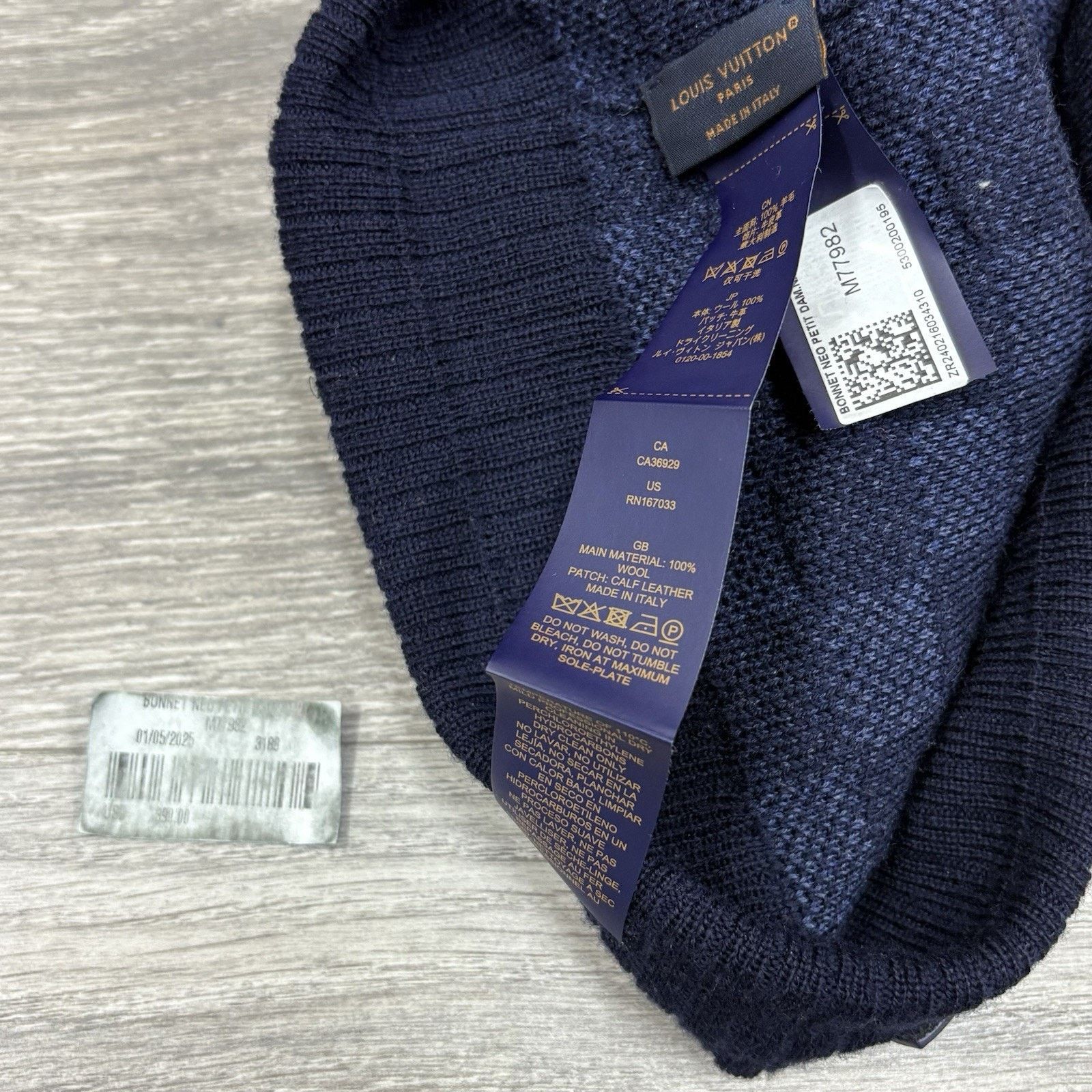 Louis Vuitton Louis Vuitton Wool Petit Damier Beanie ' Navy ' | GOOD COND! Size ONE SIZE - 10 Thumbnail