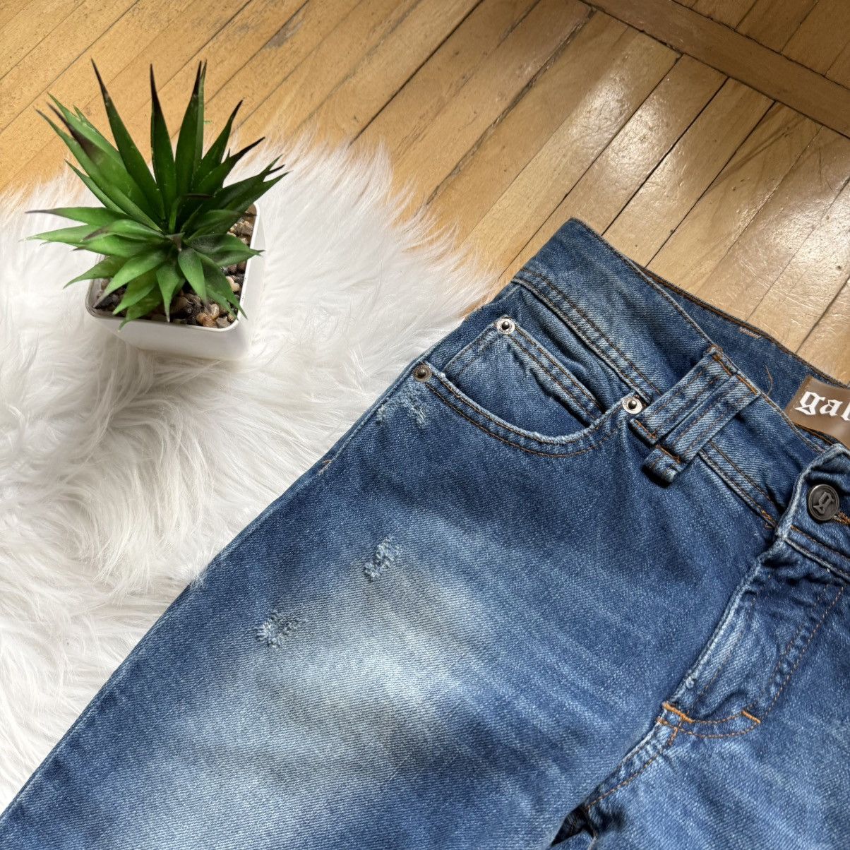 John Galliano 📌 NEW John Galliano Y2K 00s Big Logo Straight Jeans Size 25" / US 0 / IT 36 - 11 Thumbnail