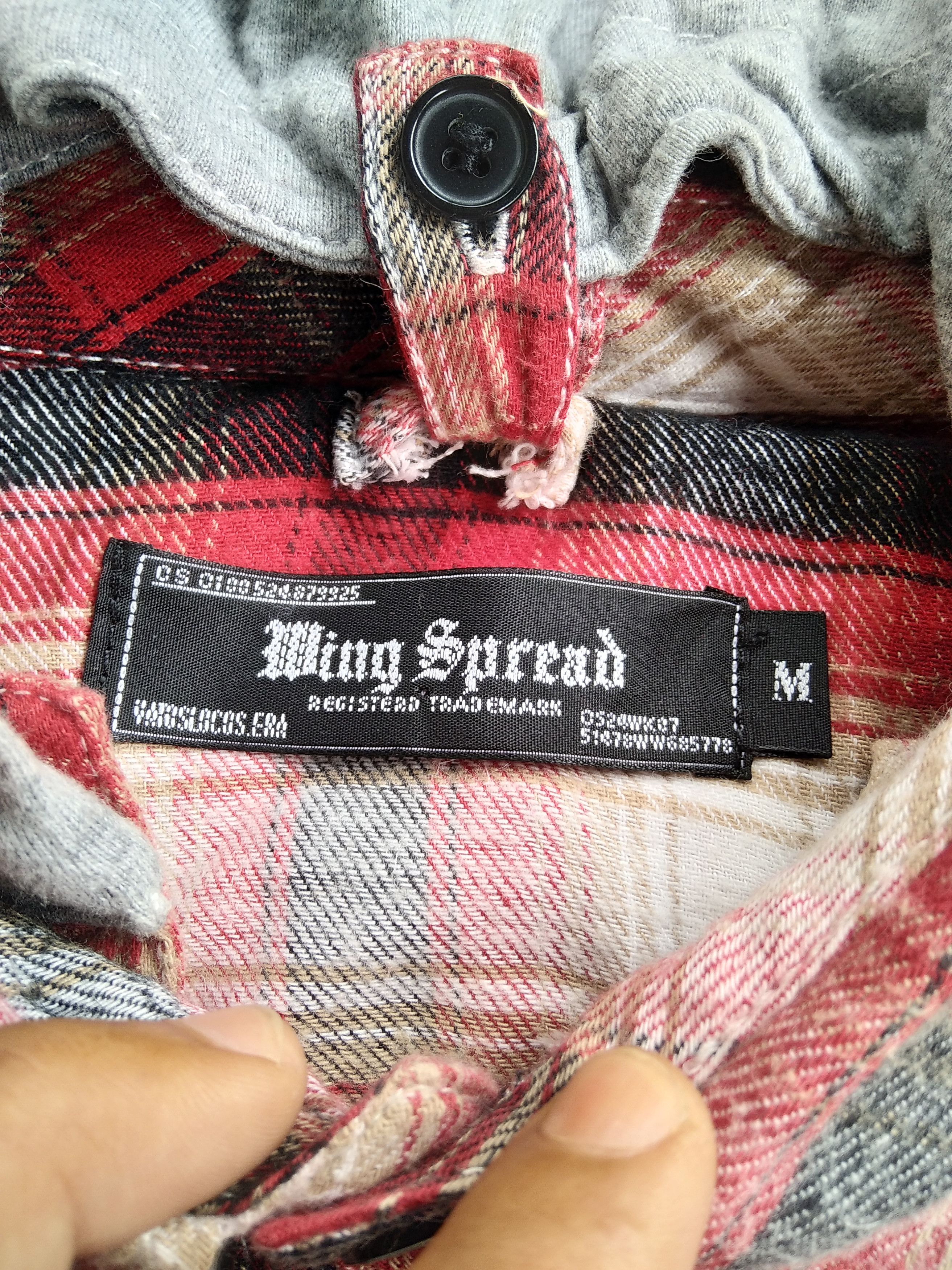 If Six Was Nine × Japanese Brand × Le Grande Bleu (L.G.B.) Wing Spread Plaid Flannel Hoodie Shirt LGB Style Size US M / EU 48-50 / 2 - 5 Thumbnail