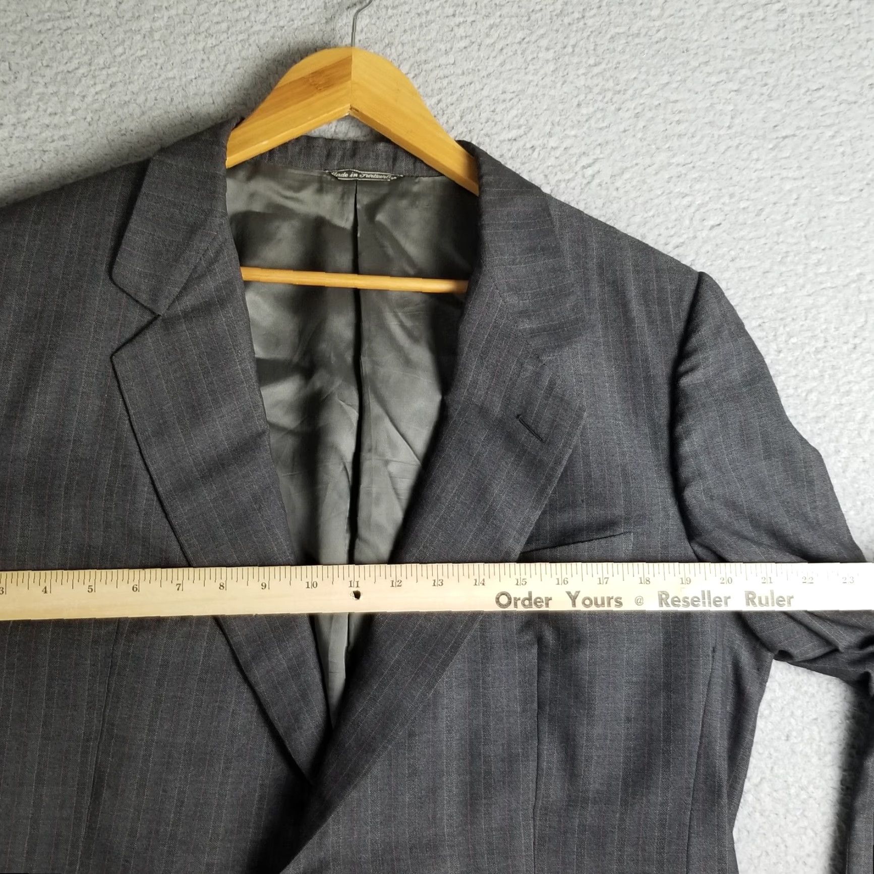 Ermenegildo Zegna VINTAGE Ermenegildo Zegna Suit Jacket Men 40R Wool Silk Tweed Gray Business Casual Blazer Size 40R - 6 Thumbnail