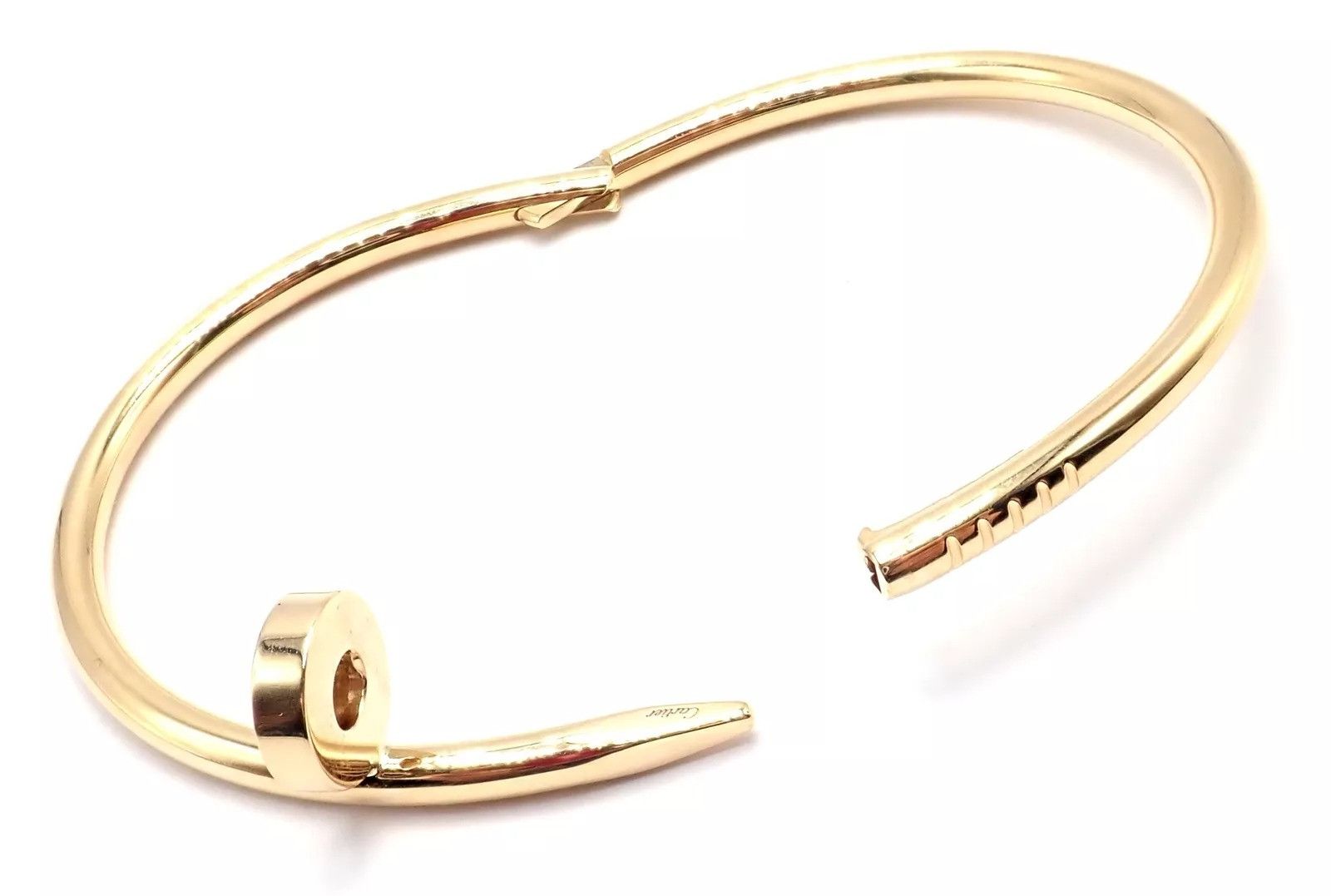 Cartier Cartier Juste 18k Yellow Gold Bangle Bracelet Size 17 Paper Size ONE SIZE - 6 Thumbnail