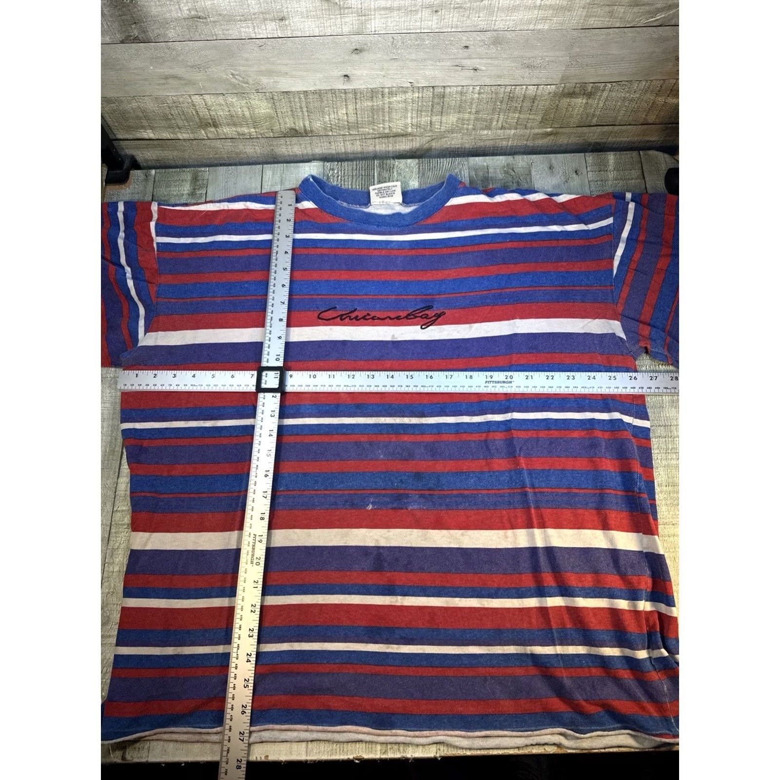 Vintage VINTAGE Unionbay Striped Shirt USA Made Embroidered Logo Tee XL Men’s Red Blue Size US XL / EU 56 / 4 - 3 Thumbnail