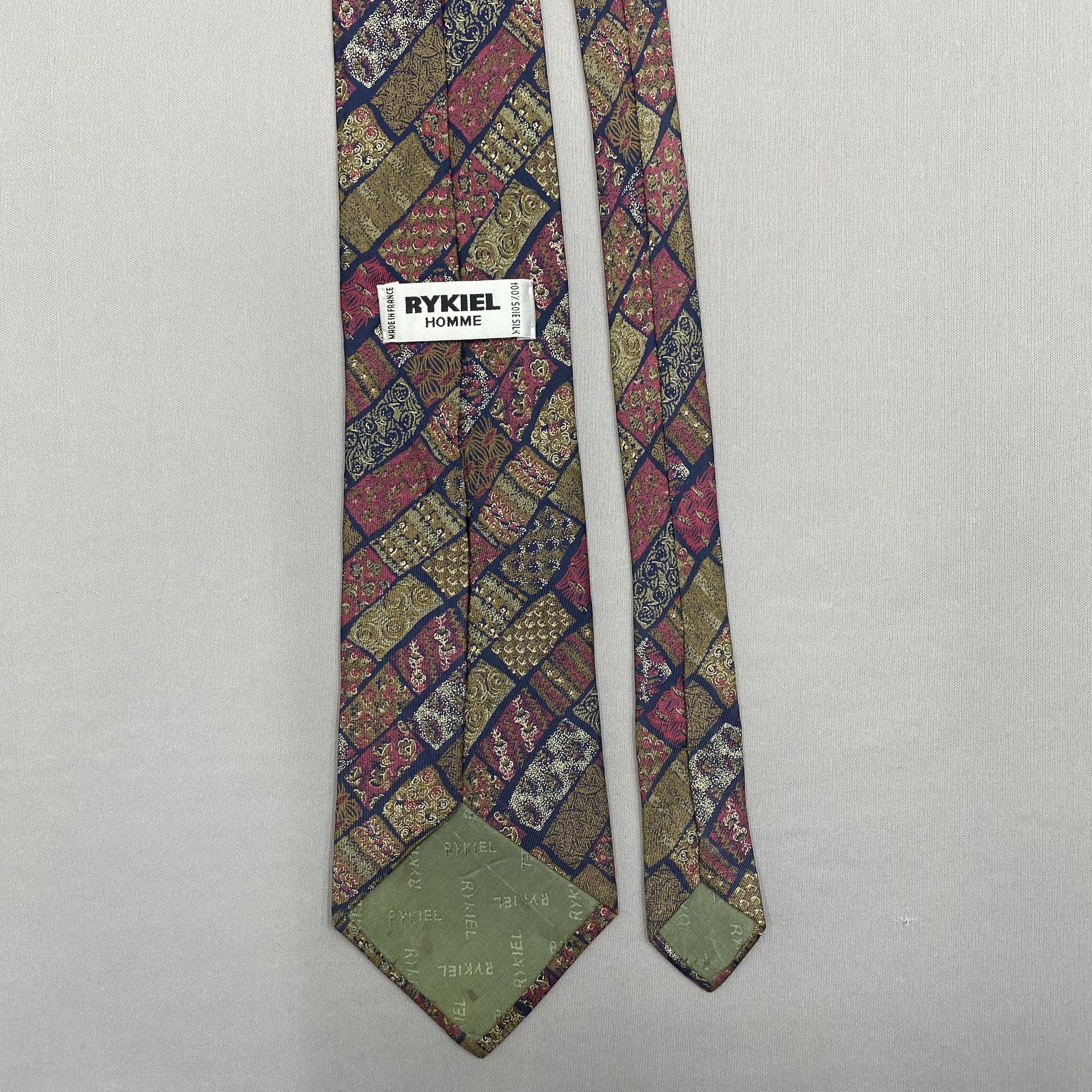 Japanese Brand Vintage Sonia Rykiel Homme SILK Necktie Cravate Pure Silk Size ONE SIZE - 6 Thumbnail