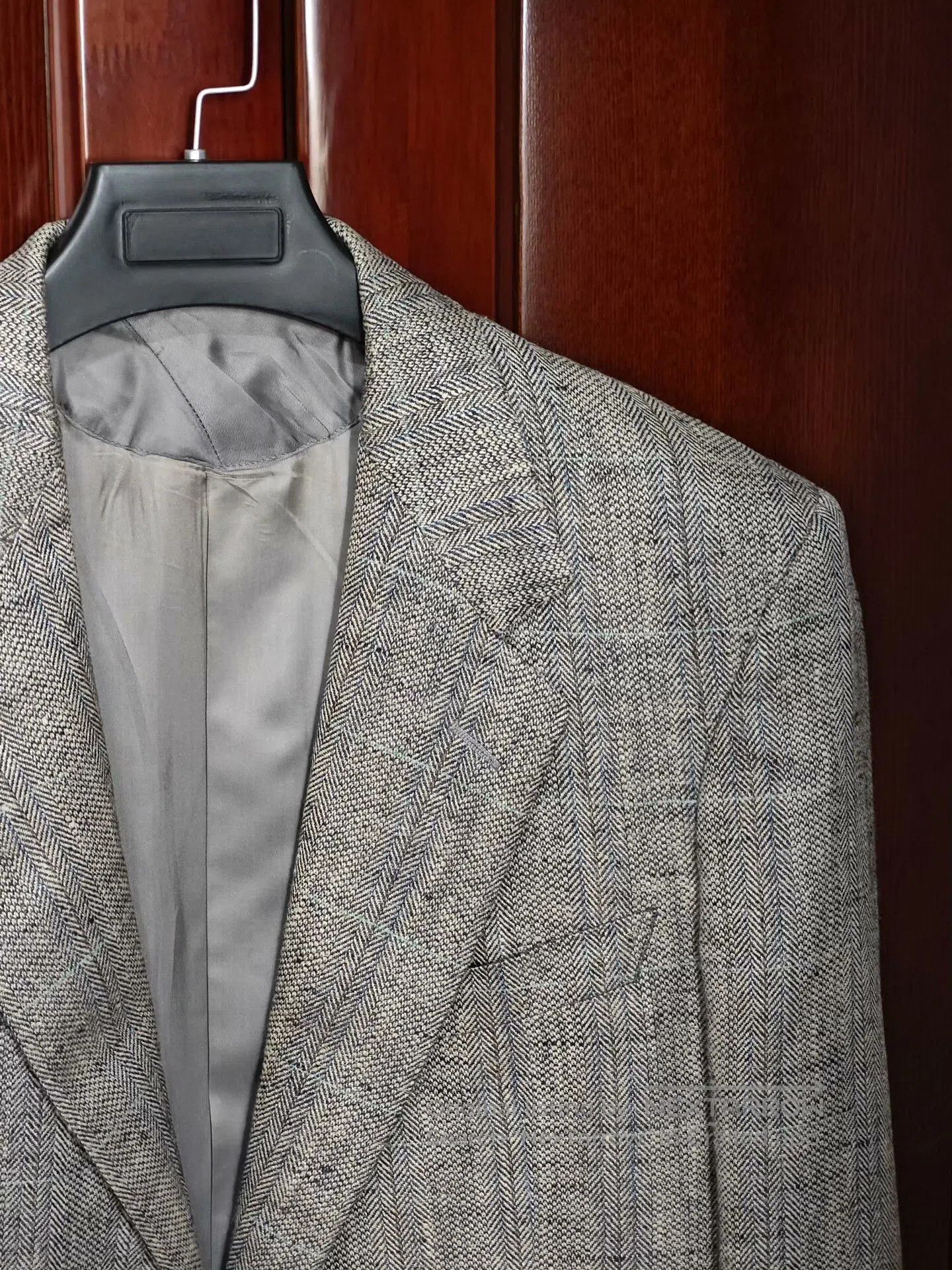 Ermenegildo Zegna Zegna Gray Wool Linen Blazer. Size US M / EU 48-50 / 2 - 2 Thumbnail