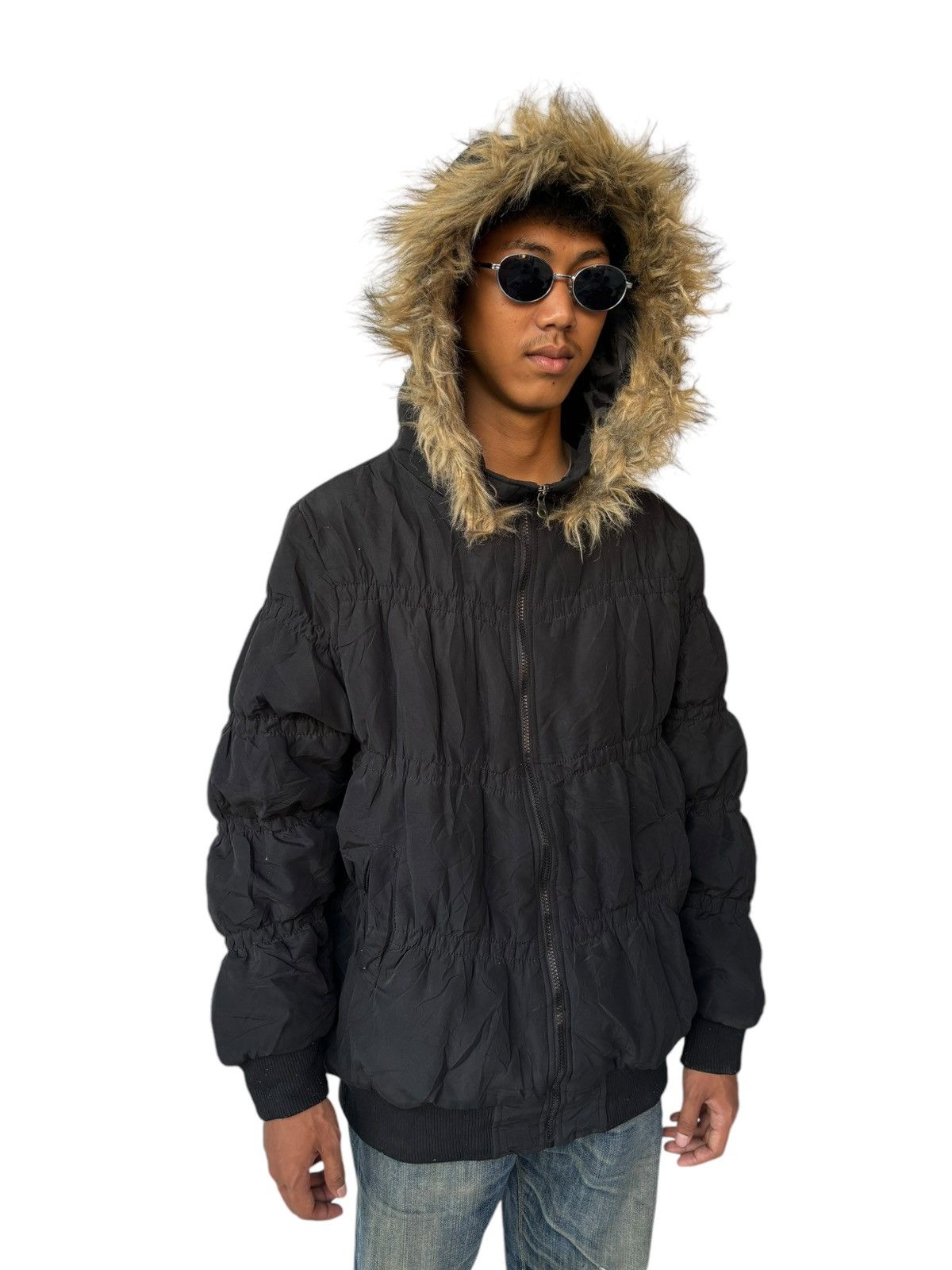 If Six Was Nine × Issey Miyake × Le Grande Bleu (L.G.B.) Inspired Issey Miyake ifsixwasnine lgb style fur jacket vtg Size US XL / EU 56 / 4 - 4 Thumbnail