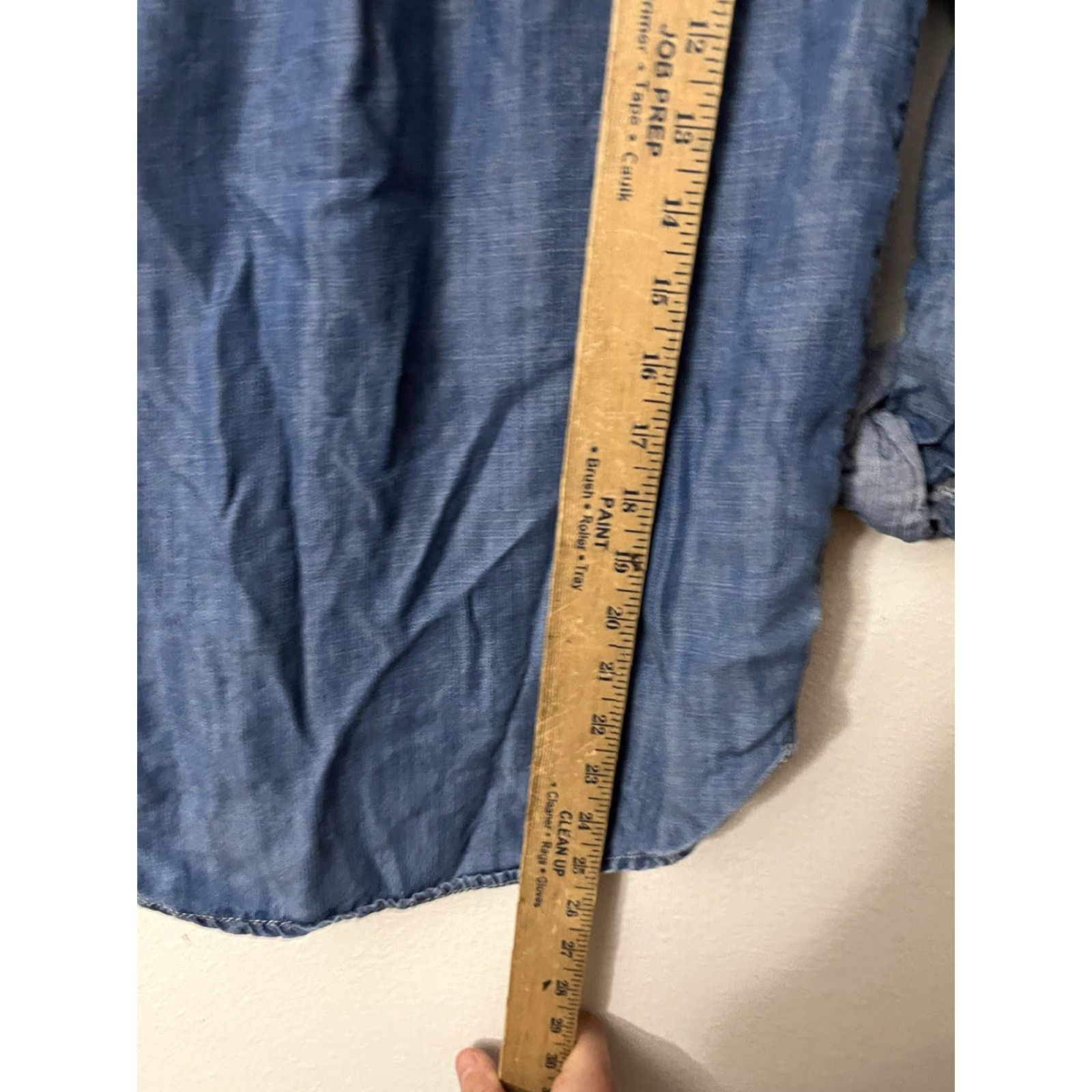 American Eagle Outfitters VINTAGE American Eagle Outfitters Women's Button-Up Shirt XS Blue Long Sleeve Casual Knit 90s Classic Size XXS / US 00 / IT 34 - 5 Thumbnail