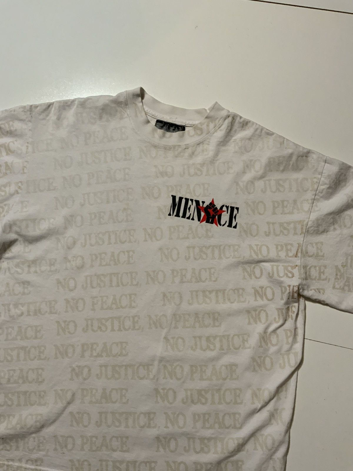 Menace Menace Los Angeles No Justice No Peace AOP Fist Star T-Shirt Size US M / EU 48-50 / 2 - 3 Thumbnail
