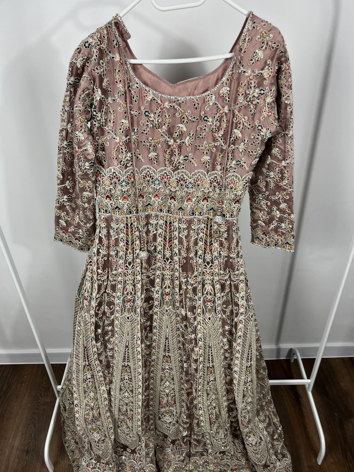 Other Vintage Heavy Embellished Sequin Beaded Maxi Evening Dress Size S / US 4 / IT 40 - 12 Thumbnail