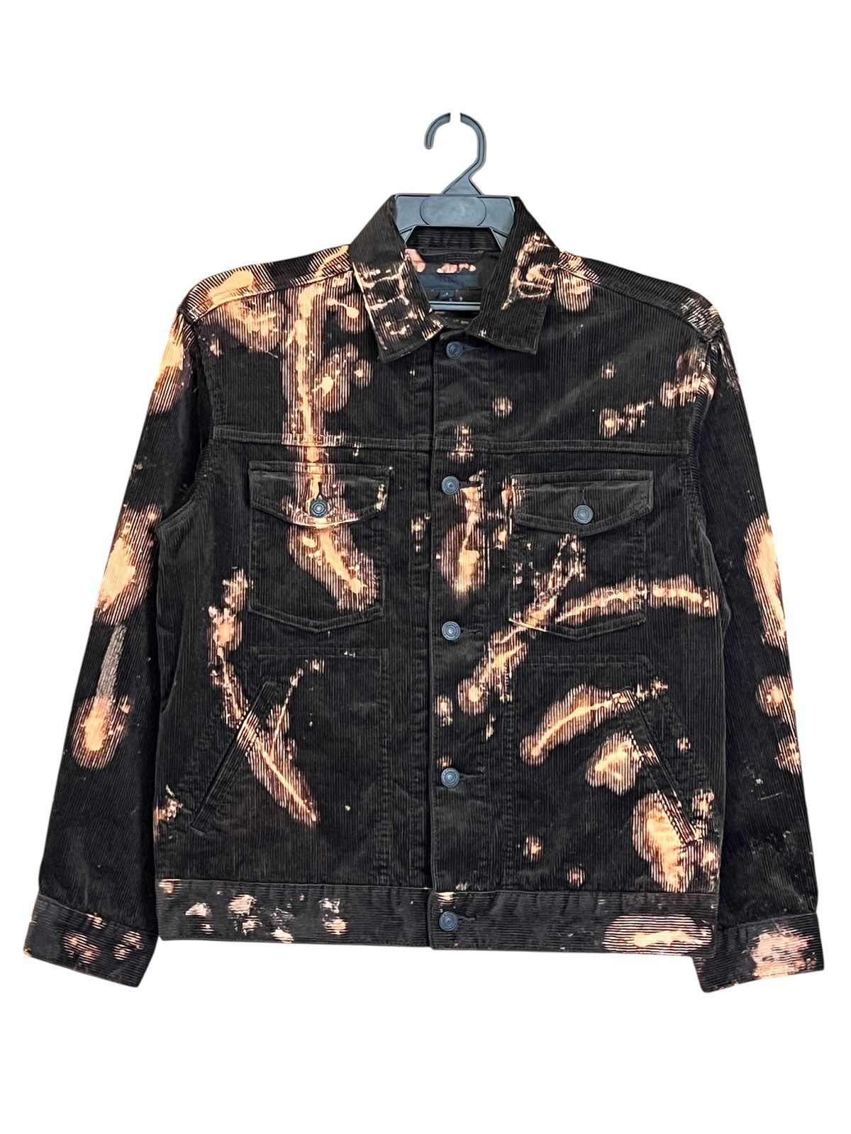 Japanese Brand UNIQLO acid washed punk rock&roll trucker corduroy jackets Size US S / EU 44-46 / 1 - 2 Thumbnail