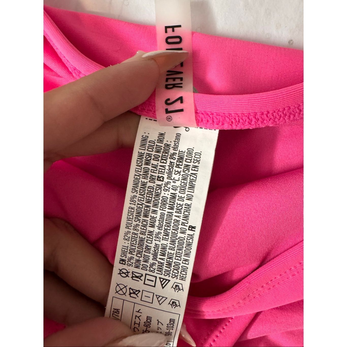 Forever 21 Forever 21 Neon Pink Bikini Bottoms Size L Swimwear Size 34" / US 12 / IT 48 - 7 Thumbnail