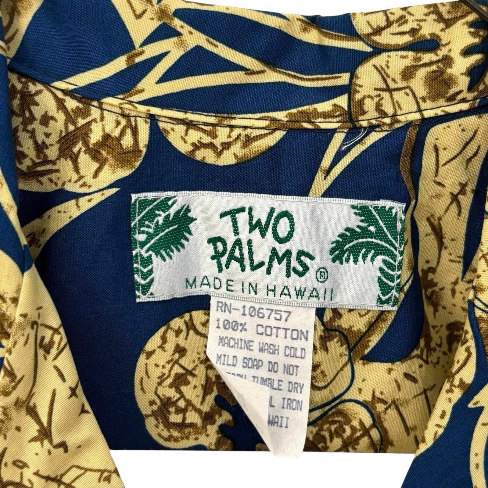 Other Two Palms Hawaiian S/S Button Up Tropical Cotton Men's Small Size US S / EU 44-46 / 1 - 3 Thumbnail