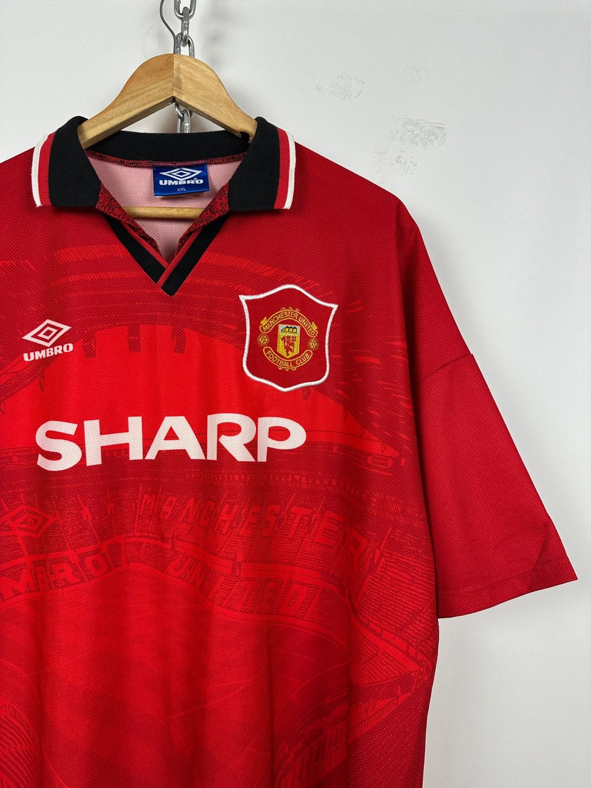 Umbro Vintage 1994-96 Umbro Manchester United Rare Soccer Jersey Size US XXL / EU 58 / 5 - 5 Thumbnail