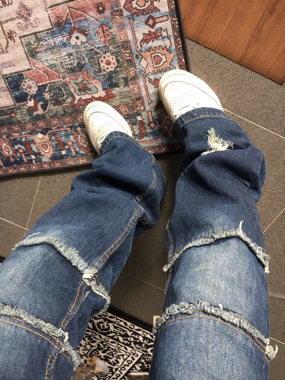 If Six Was Nine × Japanese Brand × Le Grande Bleu (L.G.B.) Roi Franc Flared Denim Pants Size US 34 / EU 50 - 6 Thumbnail