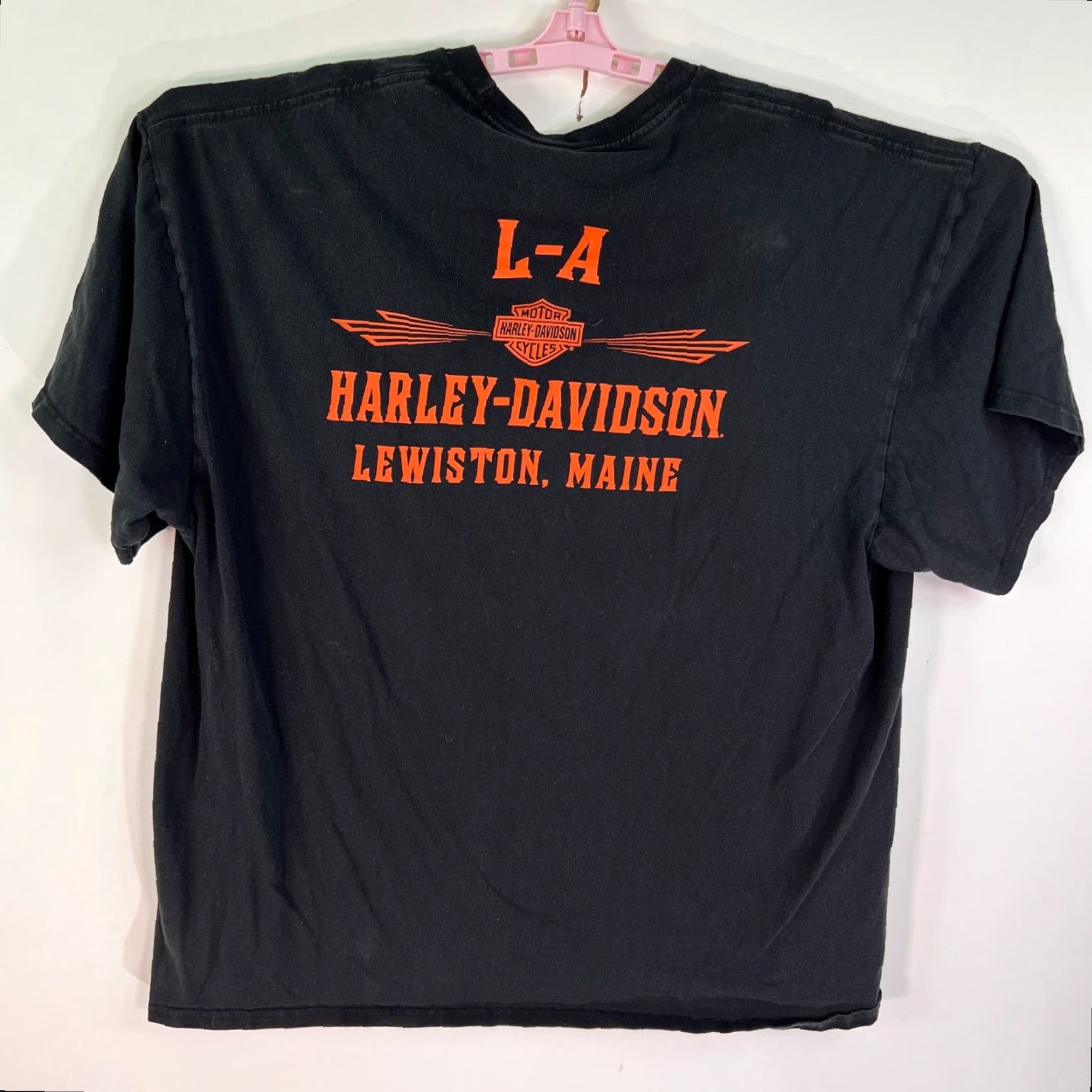 Harley Davidson Harley-Davidson Lewiston Maine T-Shirt Womens Plus Size XXL Black Double-Sided Graphic Motorcycle Size XXL / US 16-18 / IT 52-54 - 6 Thumbnail