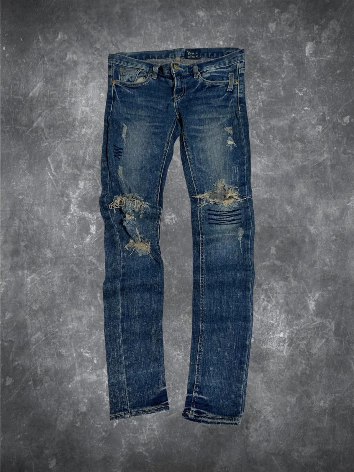 If Six Was Nine 2000s distressed slim denim pants Size US 30 / EU 46 - 1 Thumbnail